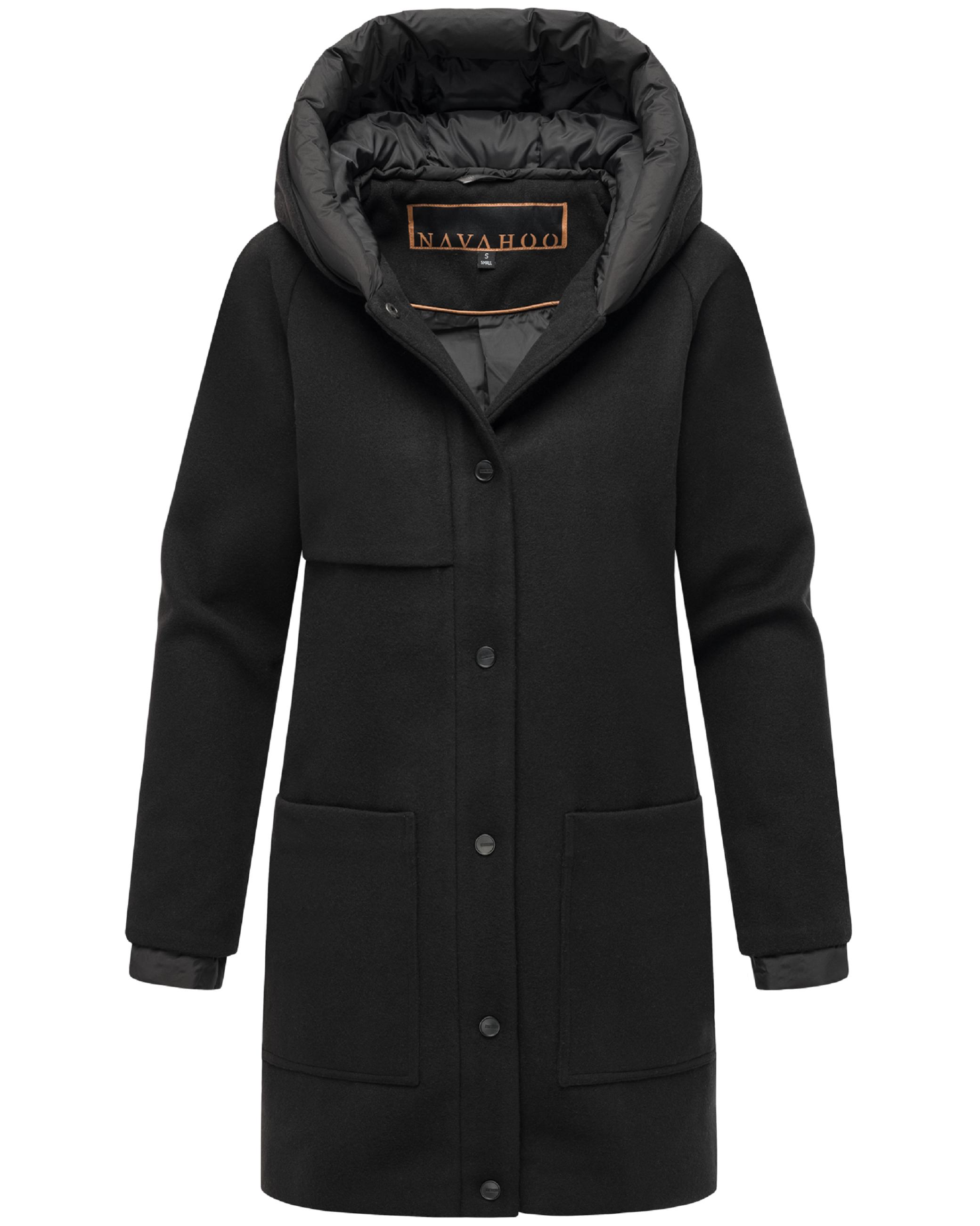 Mantel in Wolloptik "Flauschwunder 14" Black