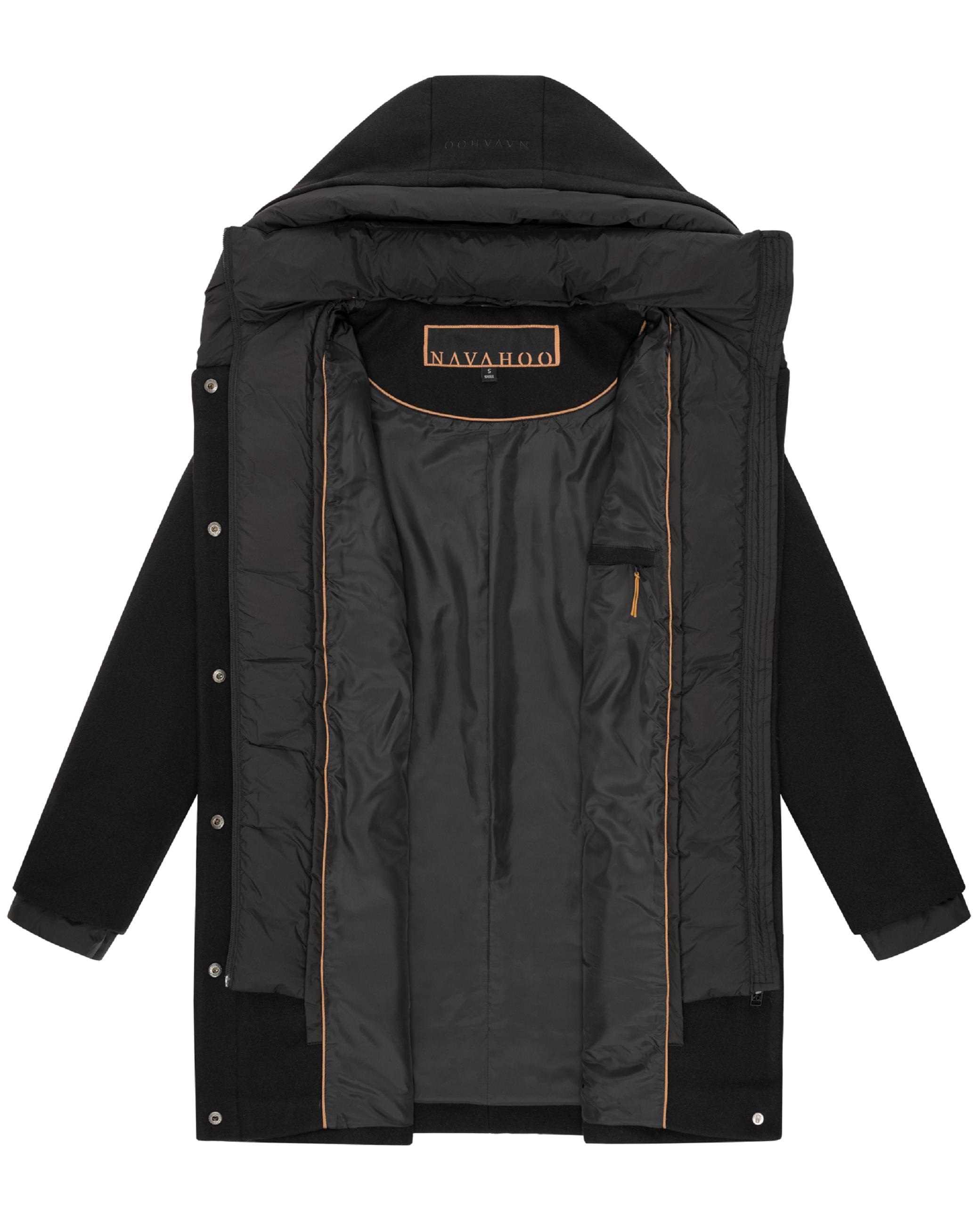Mantel in Wolloptik "Flauschwunder 14" Black
