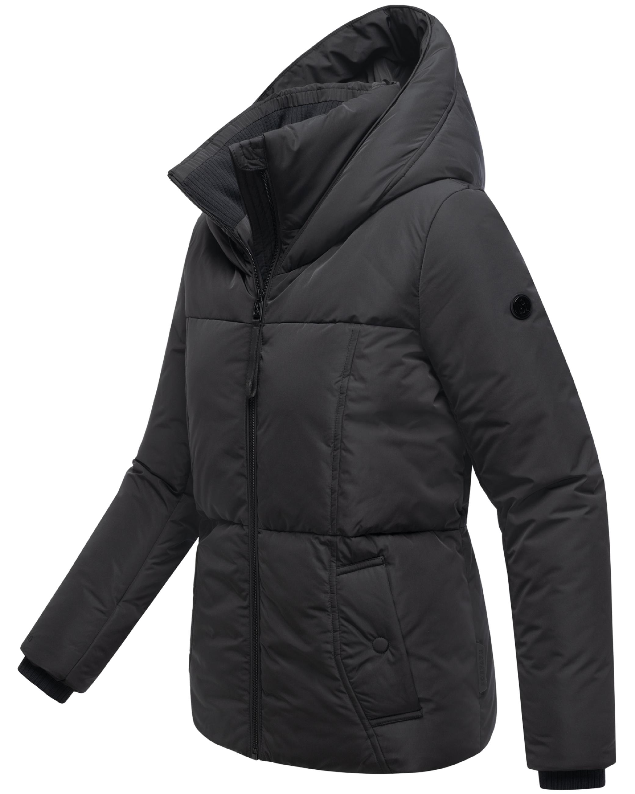 Winter Steppjacke mit Kapuze "Flüsterfee 14" Black