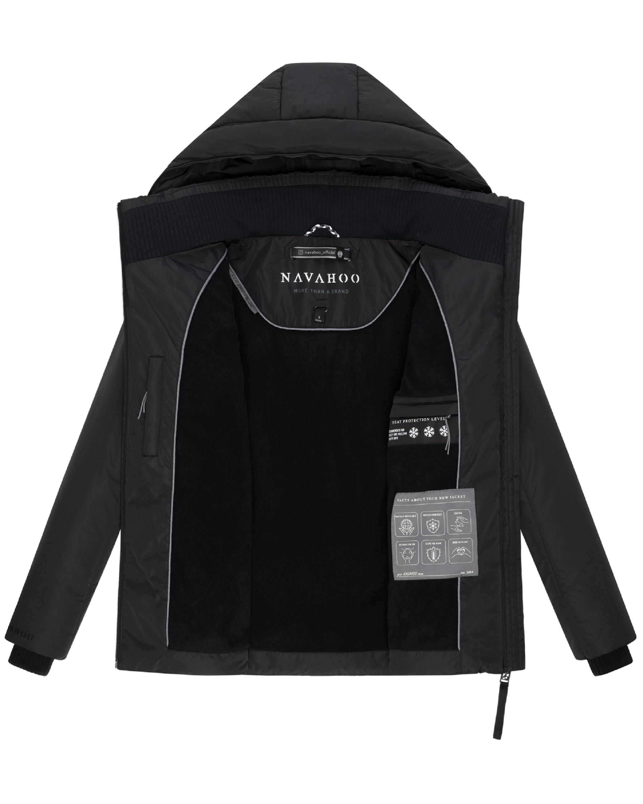 Winter Steppjacke mit Kapuze "Flüsterfee 14" Black