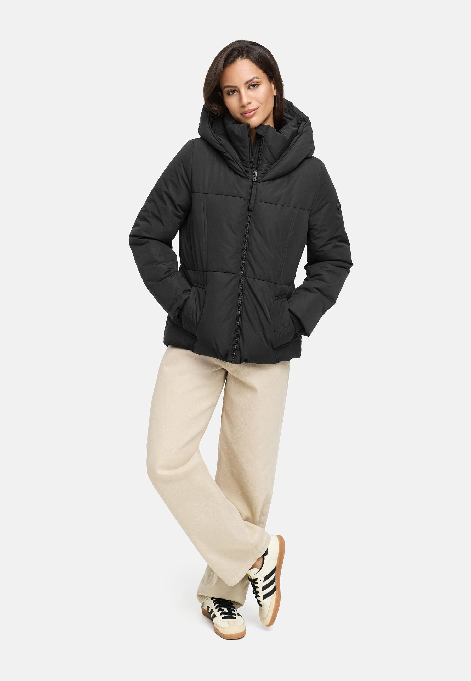 Winter Steppjacke mit Kapuze "Flüsterfee 14" Black