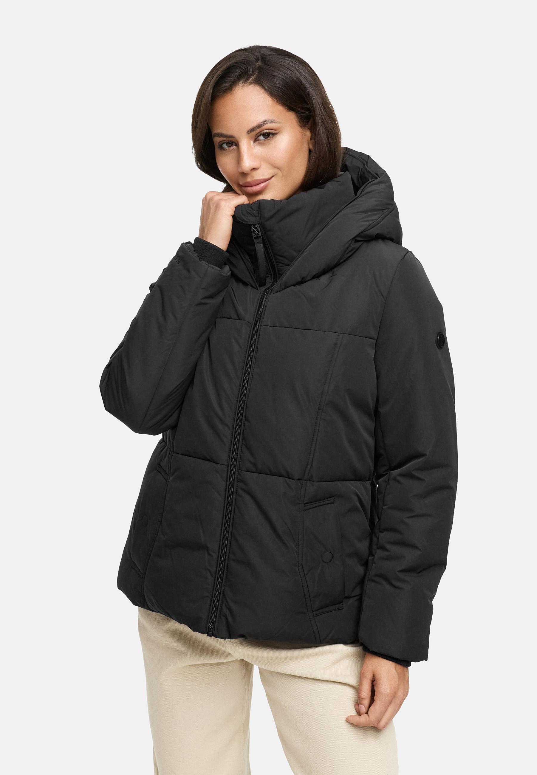 Winter Steppjacke mit Kapuze "Flüsterfee 14" Black