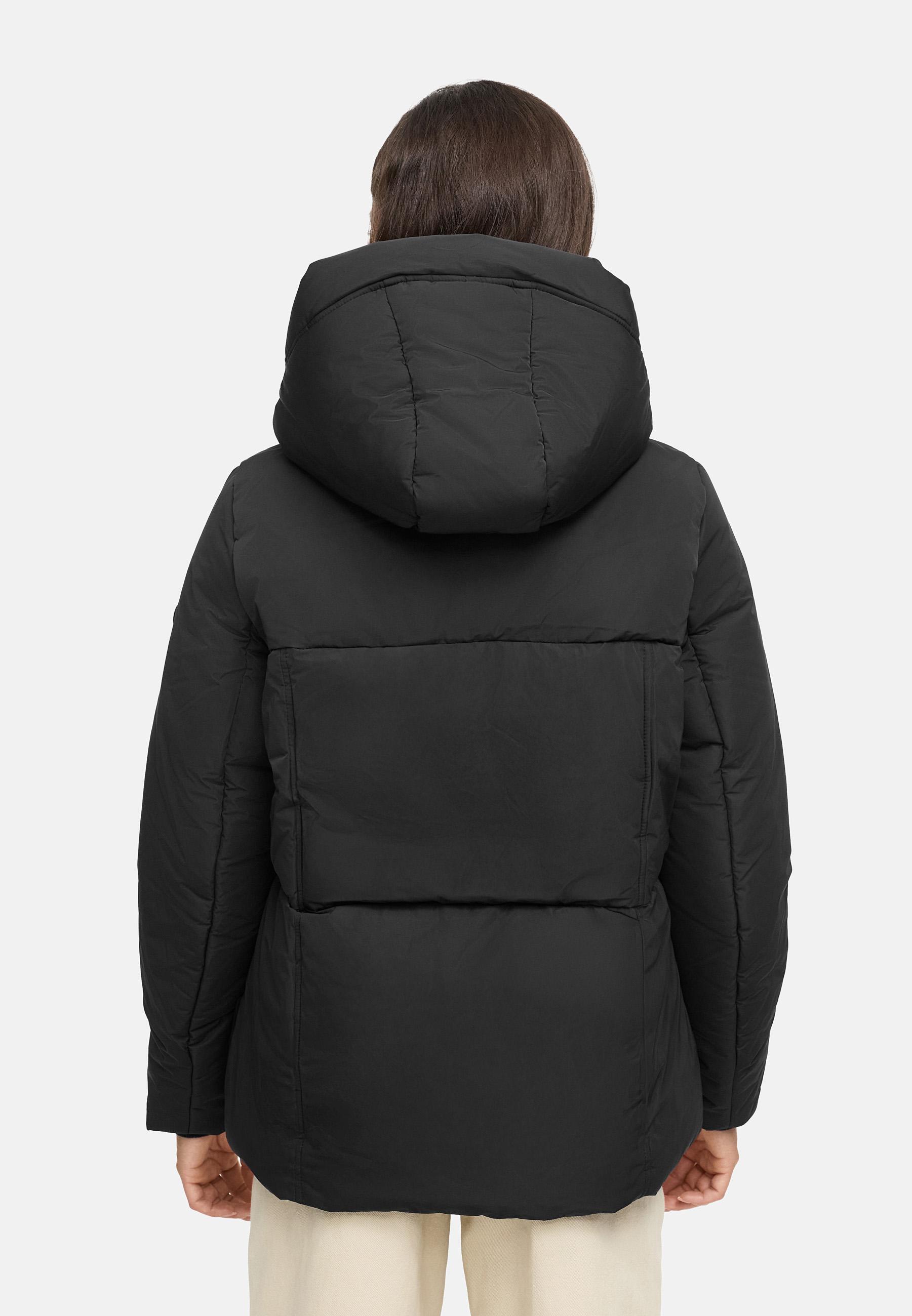 Winter Steppjacke mit Kapuze "Flüsterfee 14" Black