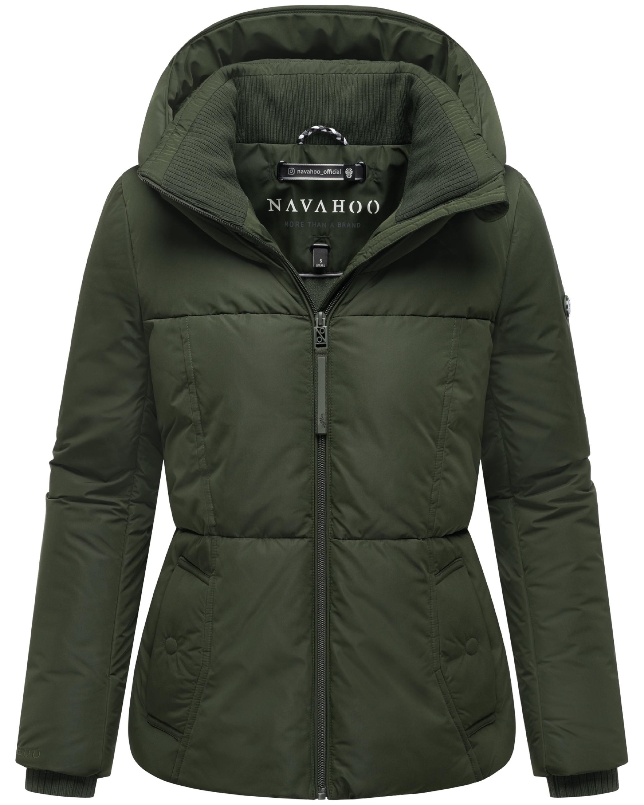 Winter Steppjacke mit Kapuze "Flüsterfee 14" Dark Olive