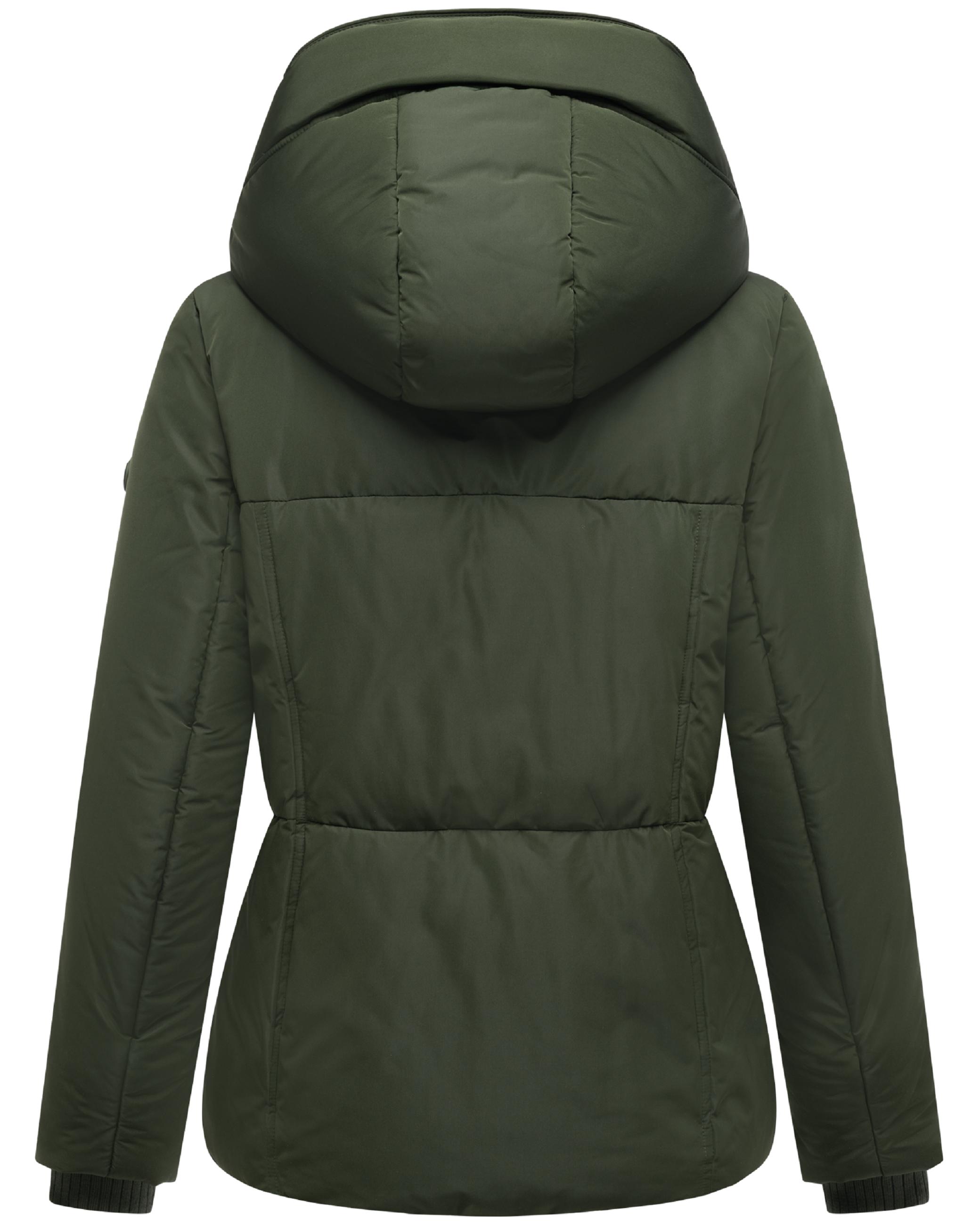 Winter Steppjacke mit Kapuze "Flüsterfee 14" Dark Olive