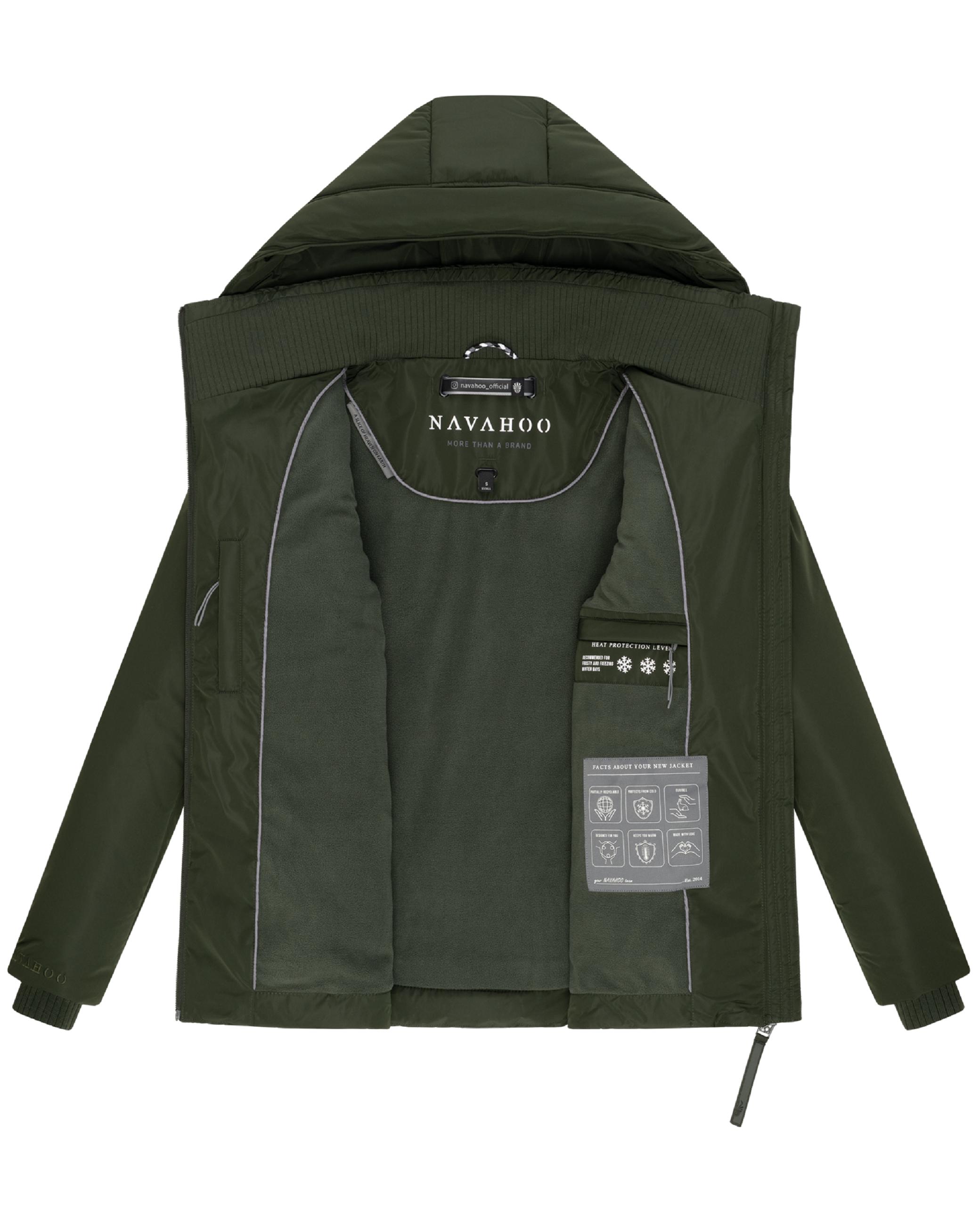 Winter Steppjacke mit Kapuze "Flüsterfee 14" Dark Olive