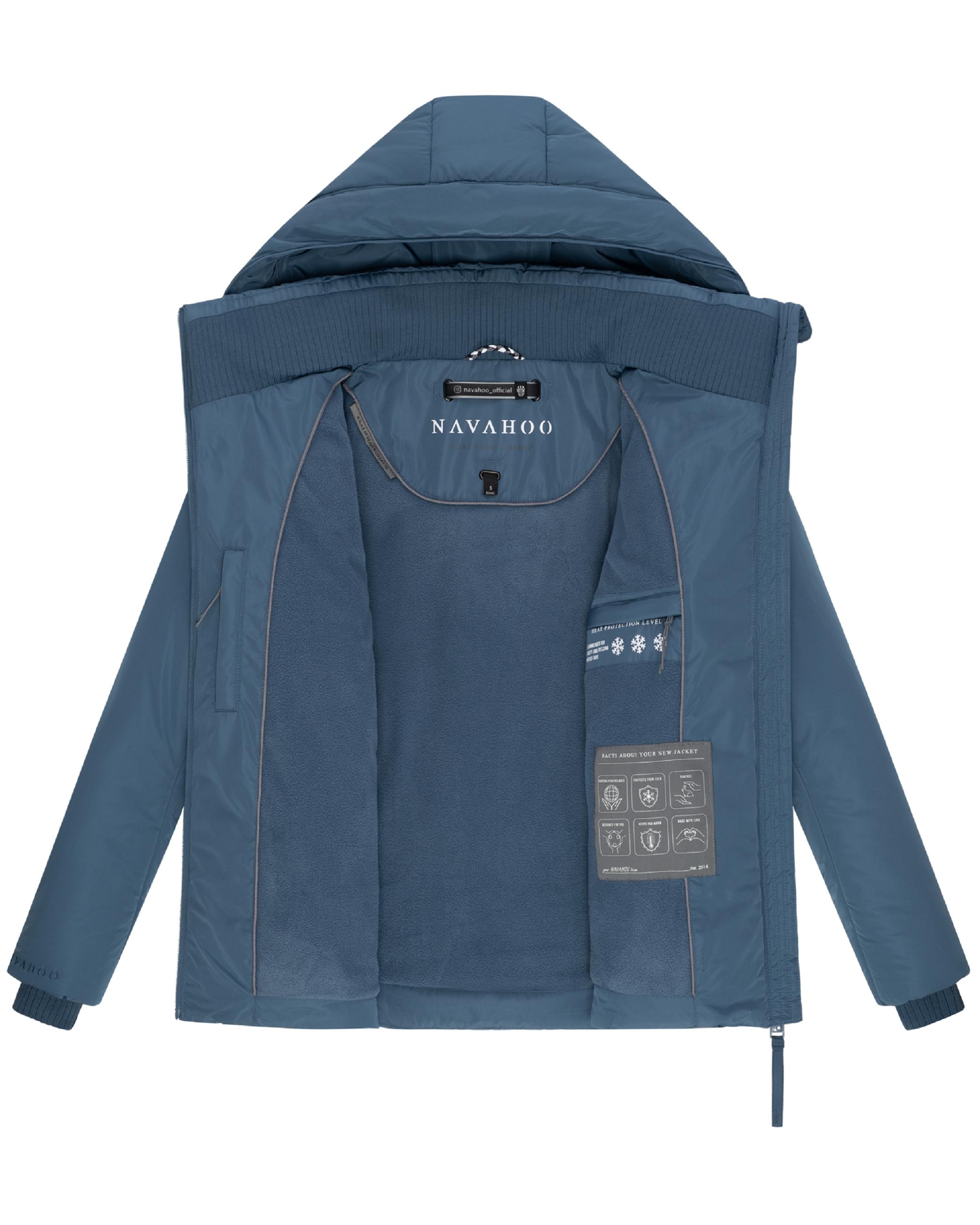 Winter Steppjacke mit Kapuze "Flüsterfee 14" Dusty Blue