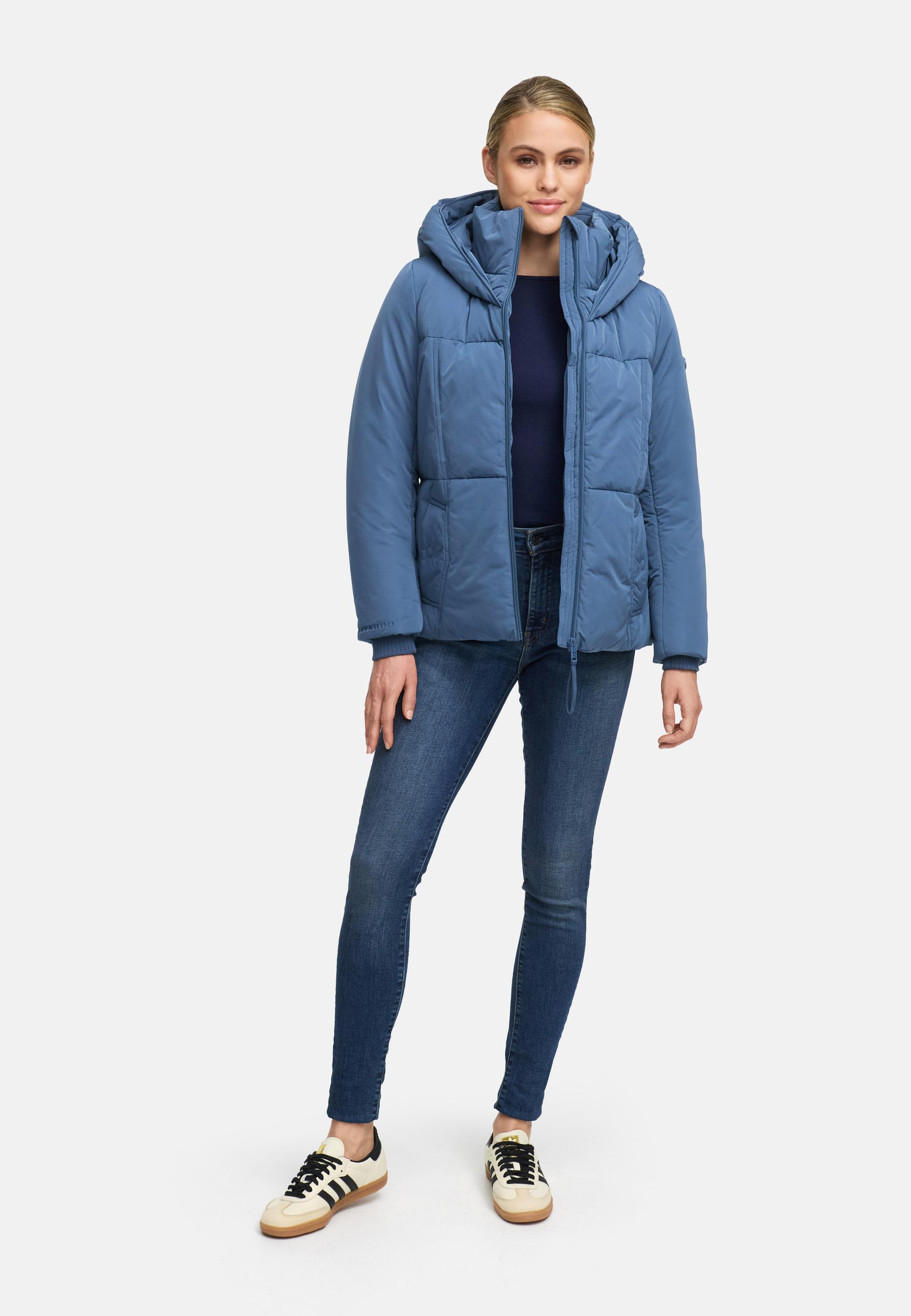 Winter Steppjacke mit Kapuze "Flüsterfee 14" Dusty Blue