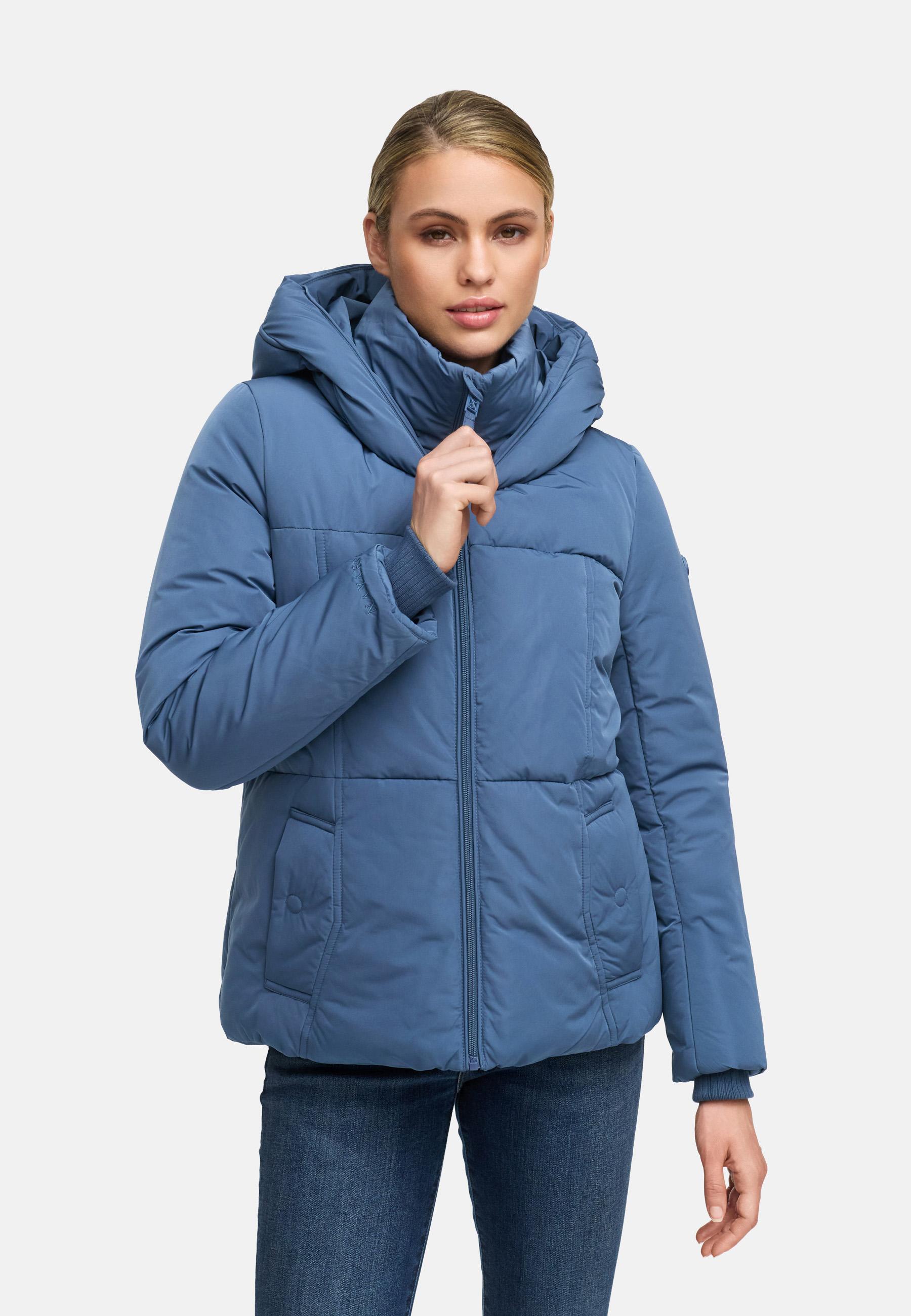 Winter Steppjacke mit Kapuze "Flüsterfee 14" Dusty Blue