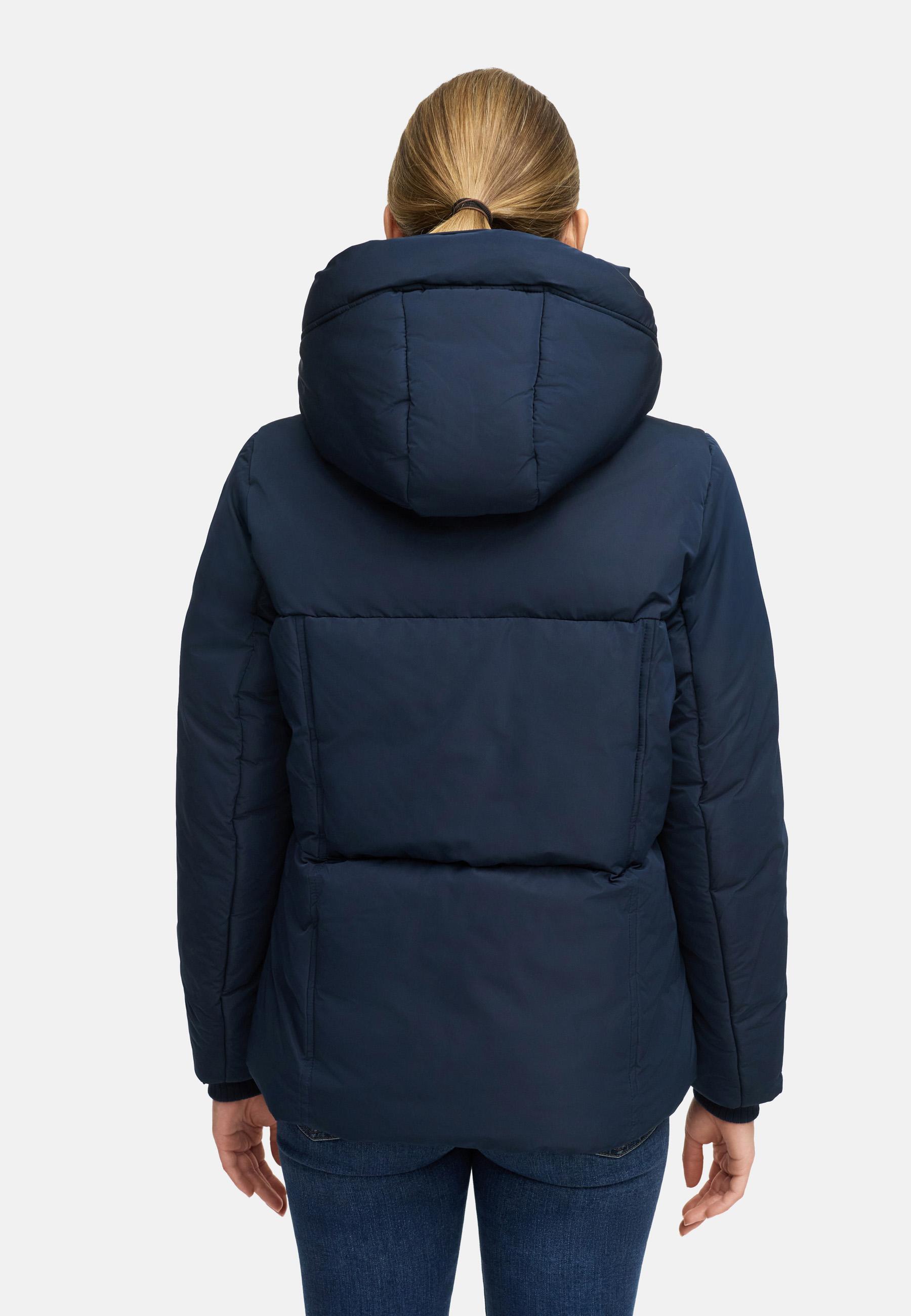 Winter Steppjacke mit Kapuze "Flüsterfee 14" Navy
