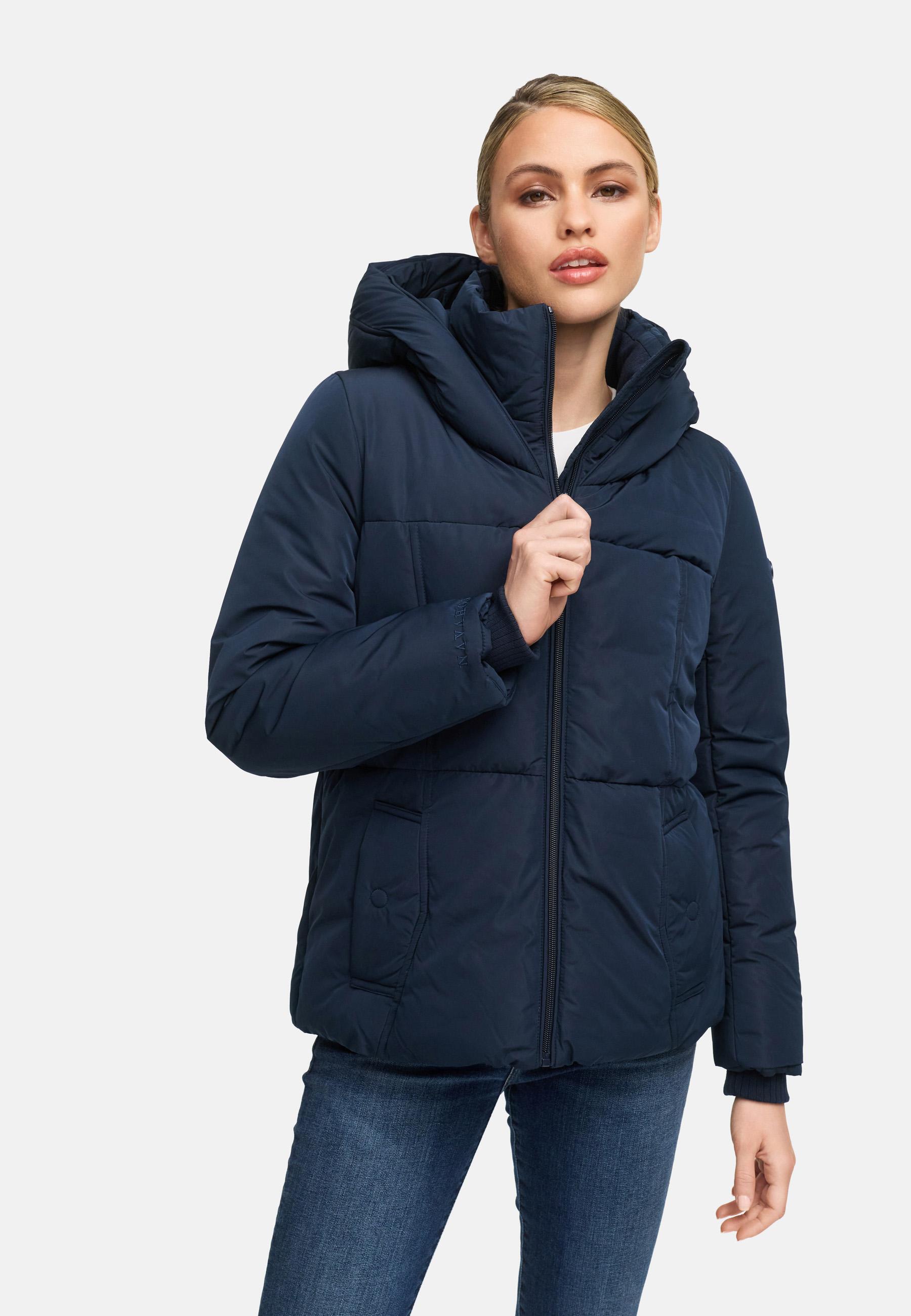 Winter Steppjacke mit Kapuze "Flüsterfee 14" Navy