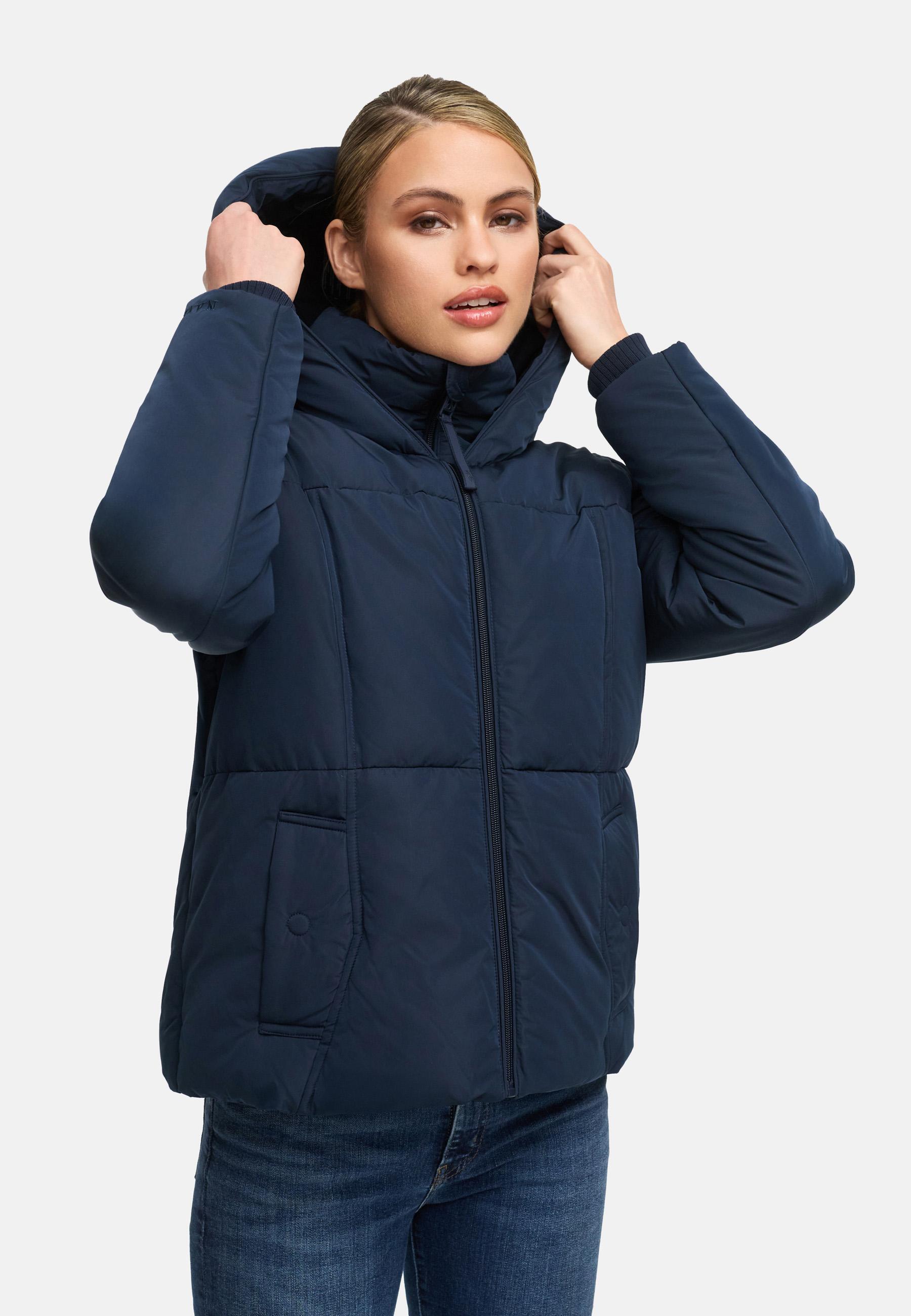 Winter Steppjacke mit Kapuze "Flüsterfee 14" Navy