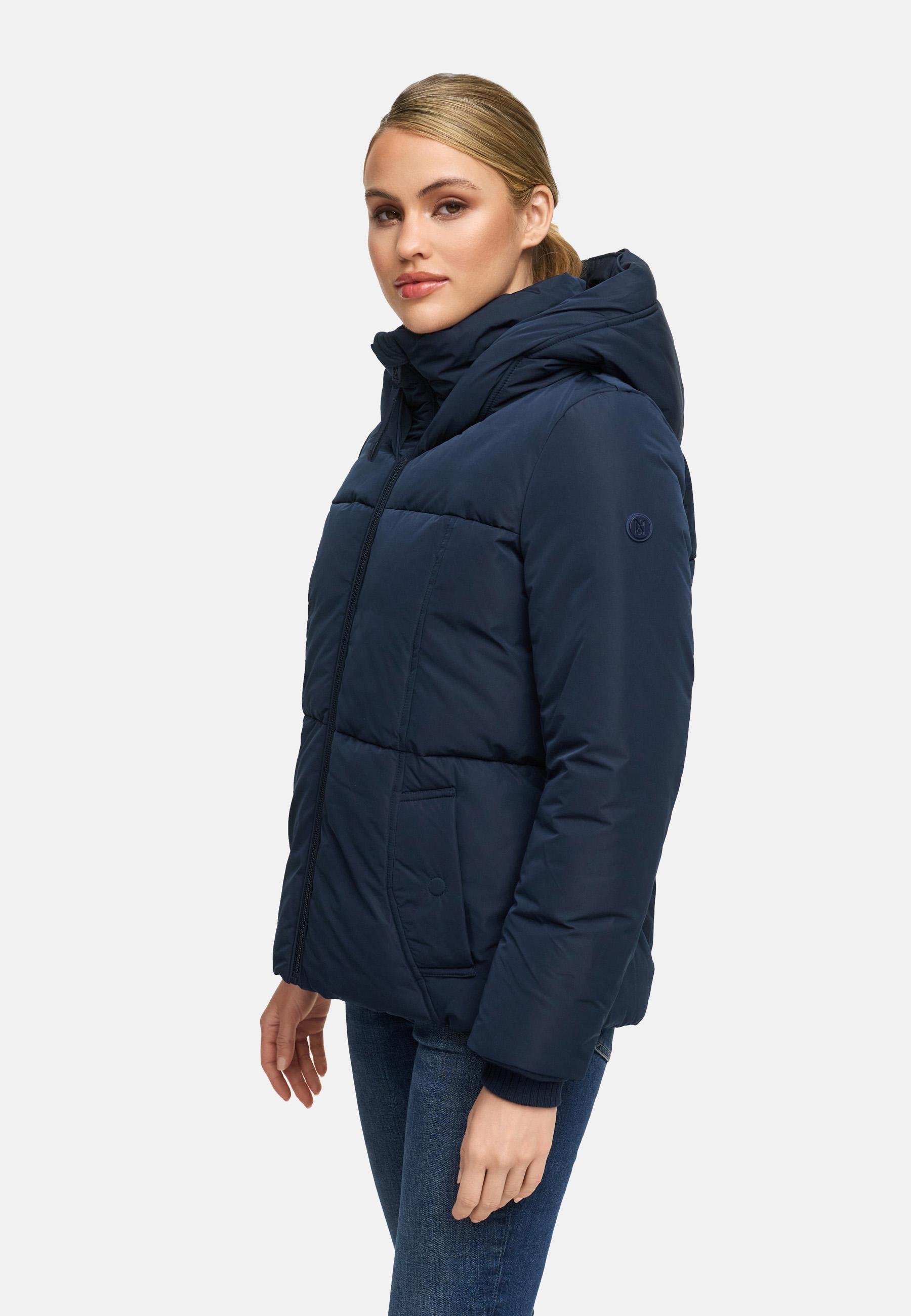 Winter Steppjacke mit Kapuze "Flüsterfee 14" Navy