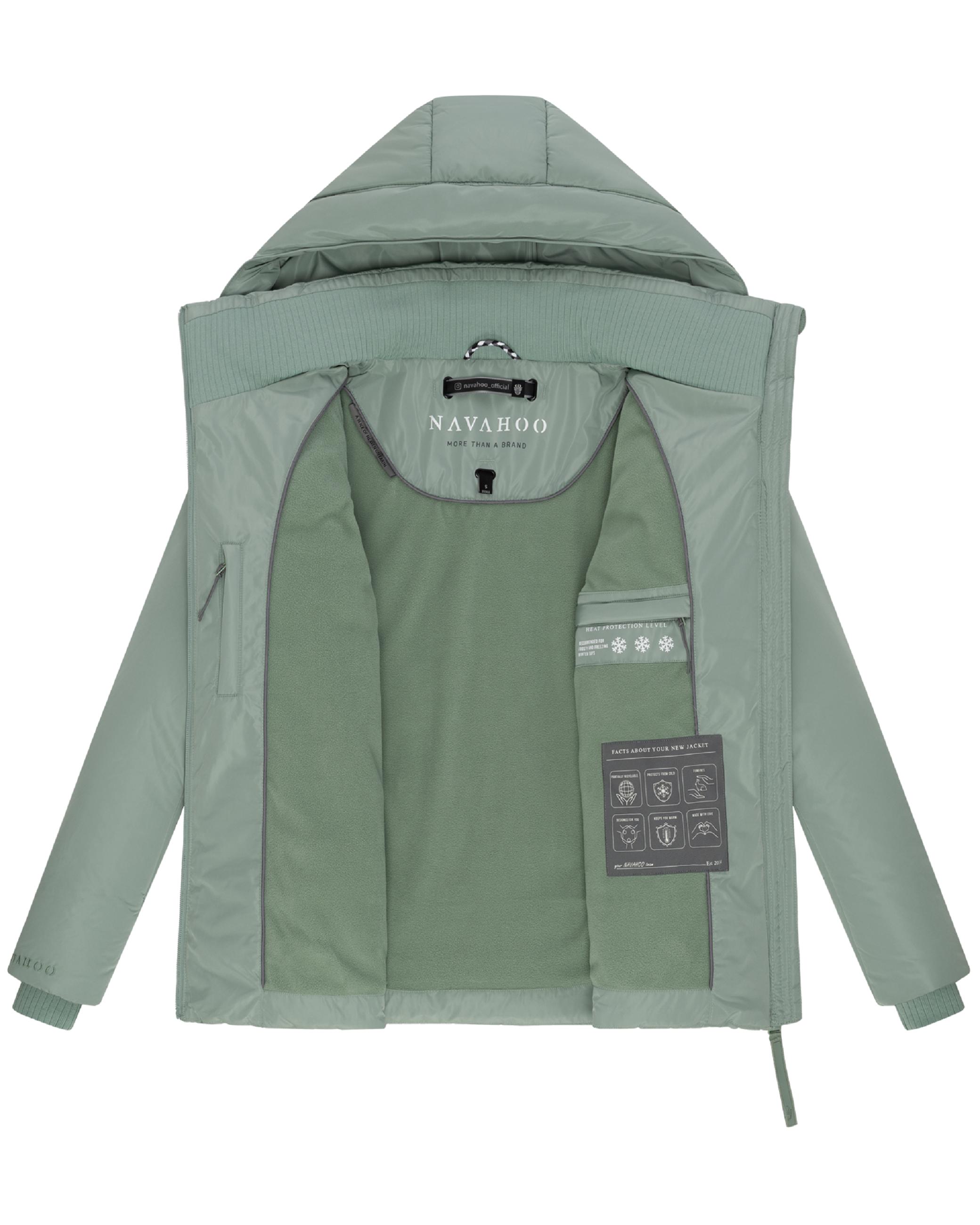 Winter Steppjacke mit Kapuze "Flüsterfee 14" Smokey Mint