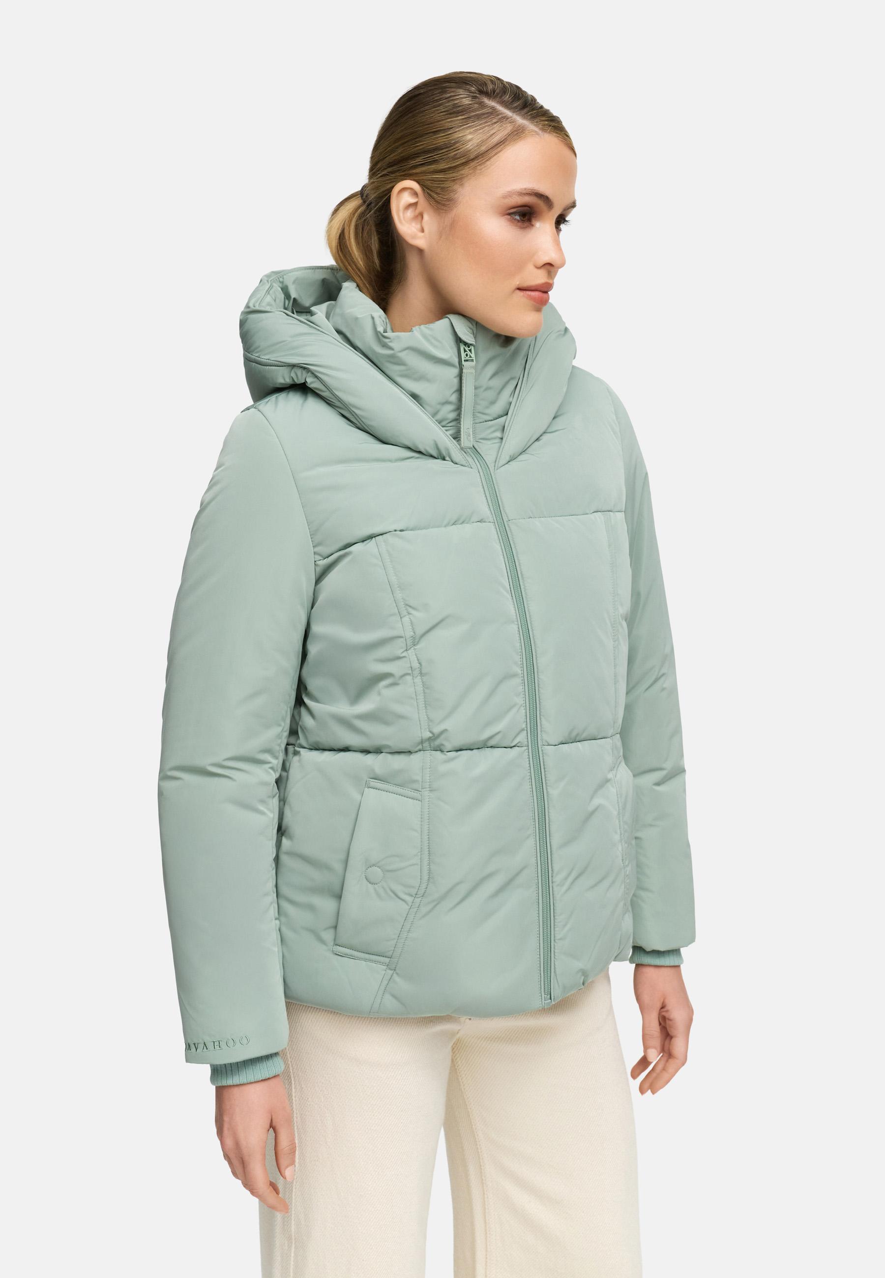 Winter Steppjacke mit Kapuze "Flüsterfee 14" Smokey Mint