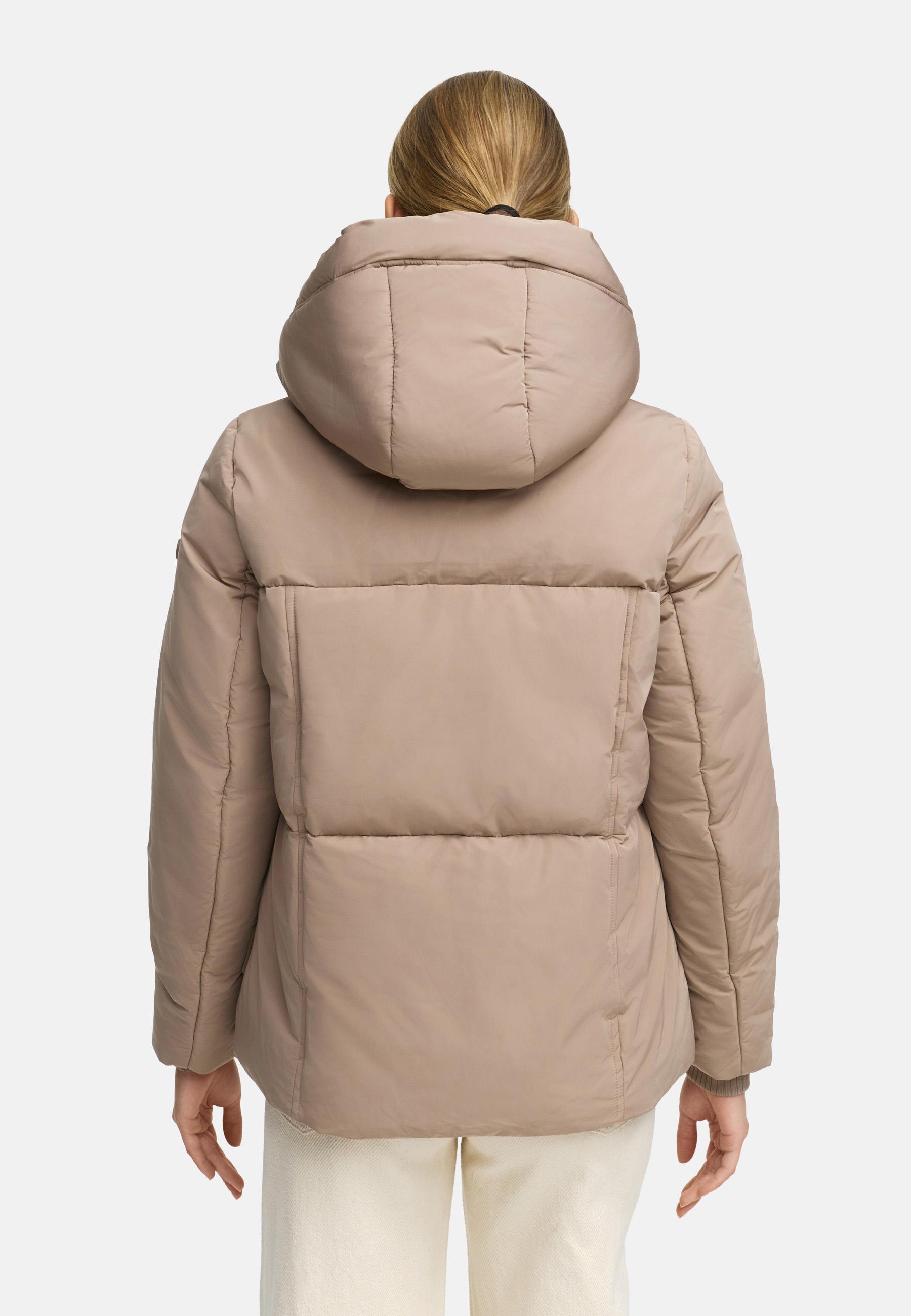 Winter Steppjacke mit Kapuze "Flüsterfee 14" Taupe Grey