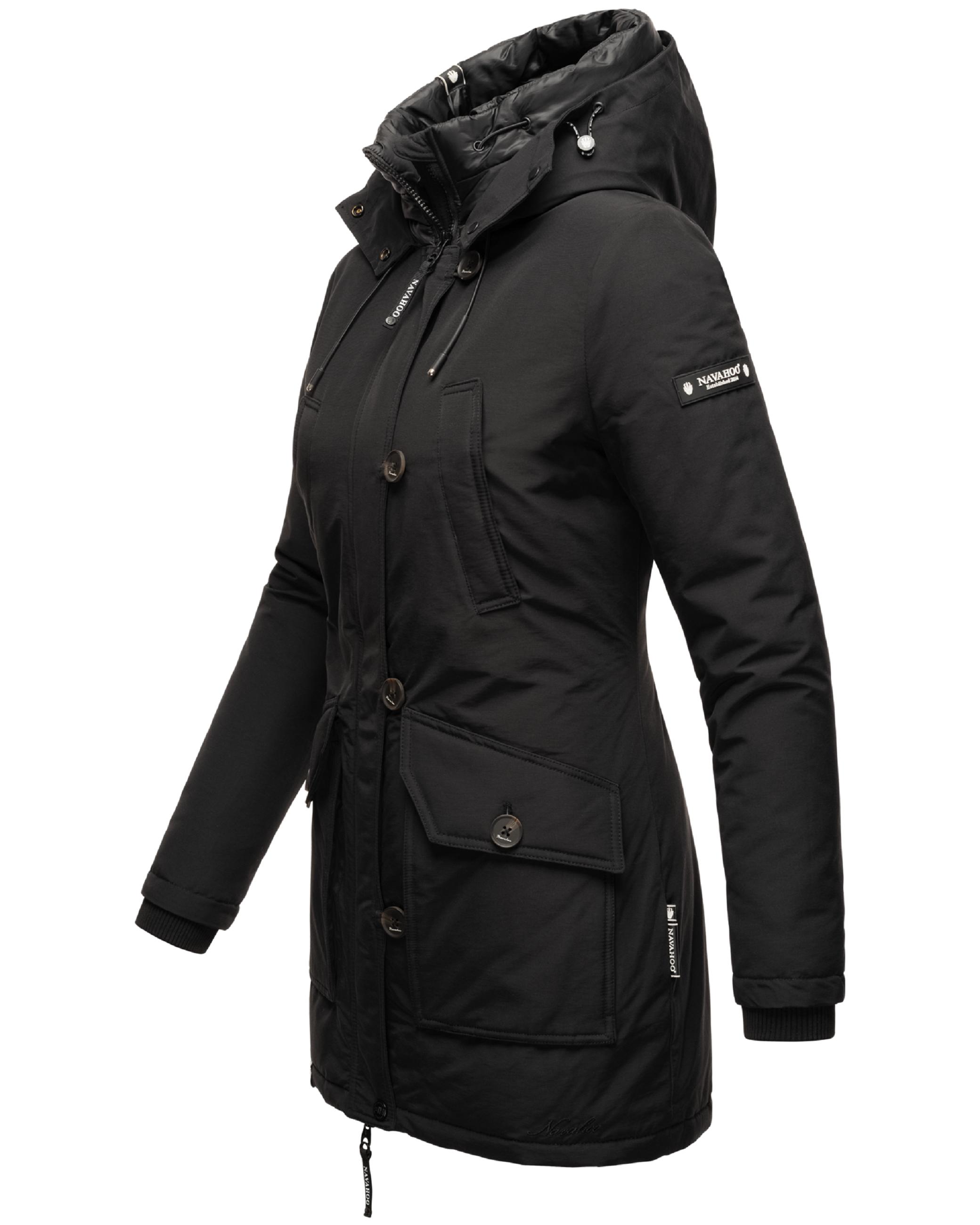 Wasserdichter Wintermantel mit Kapuze "Freezestoorm" Black