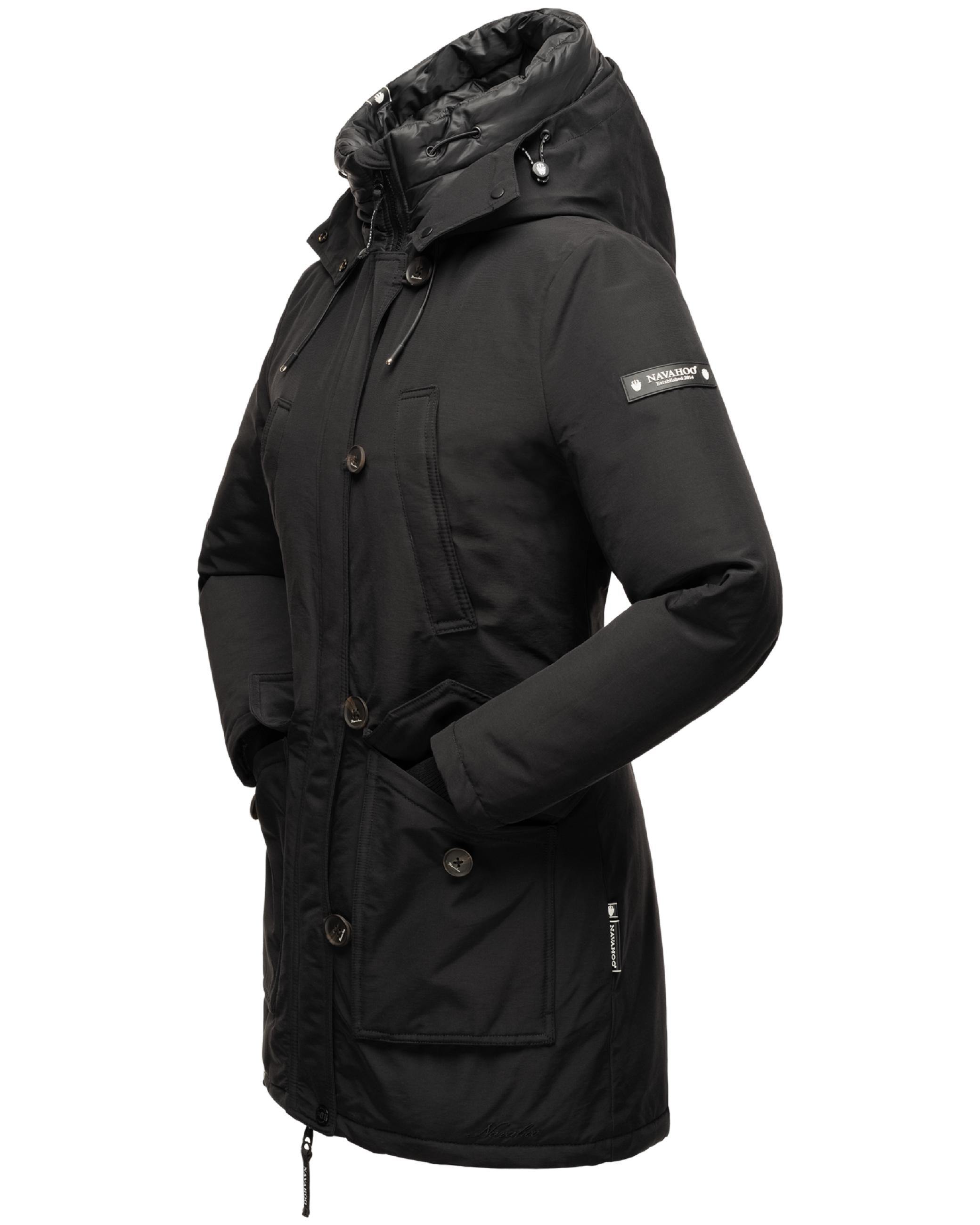 Wasserdichter Wintermantel mit Kapuze "Freezestoorm" Black