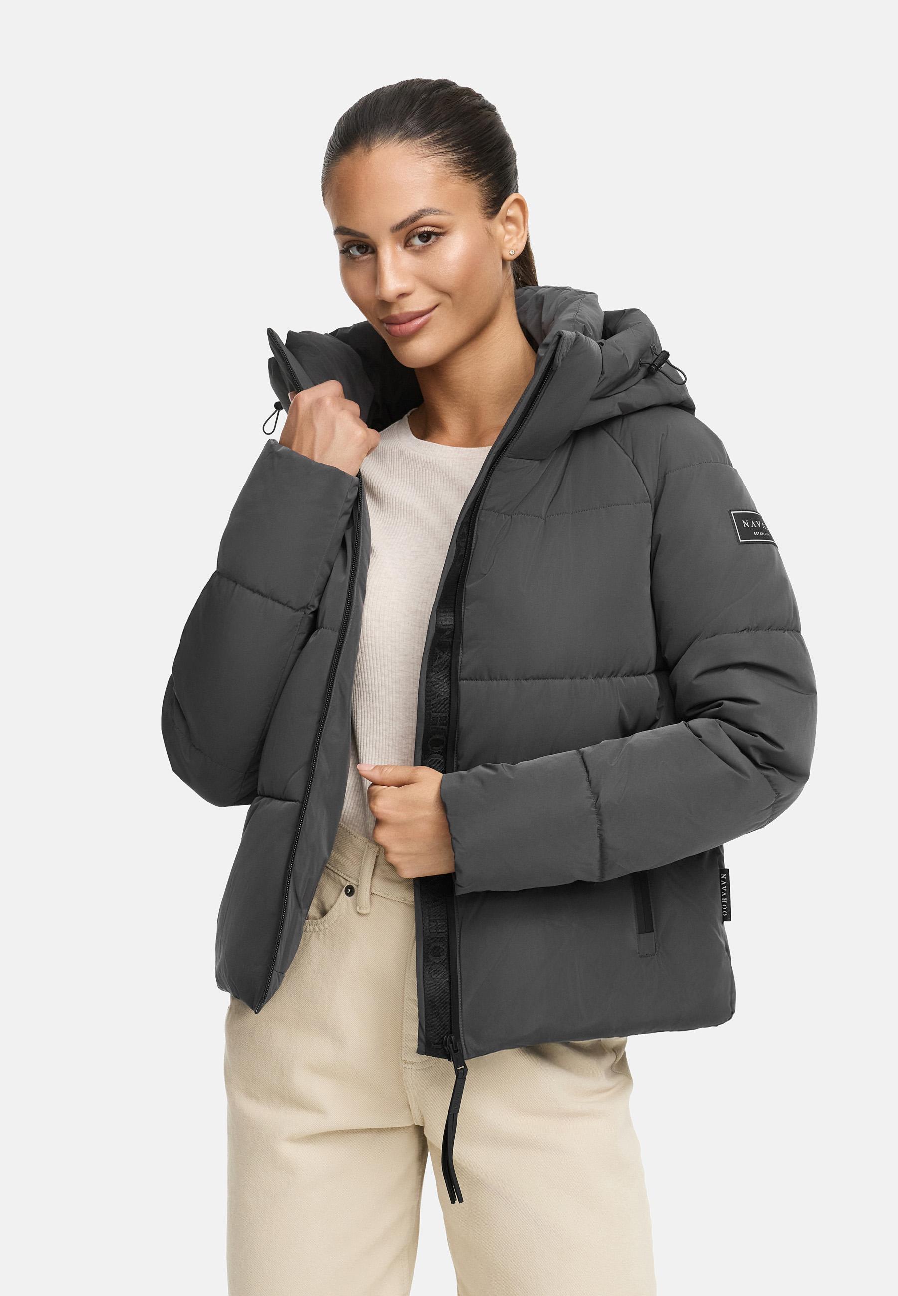 Steppjacke mit abnehmbarer Kapuze "Frostherz XIV" Anthracite