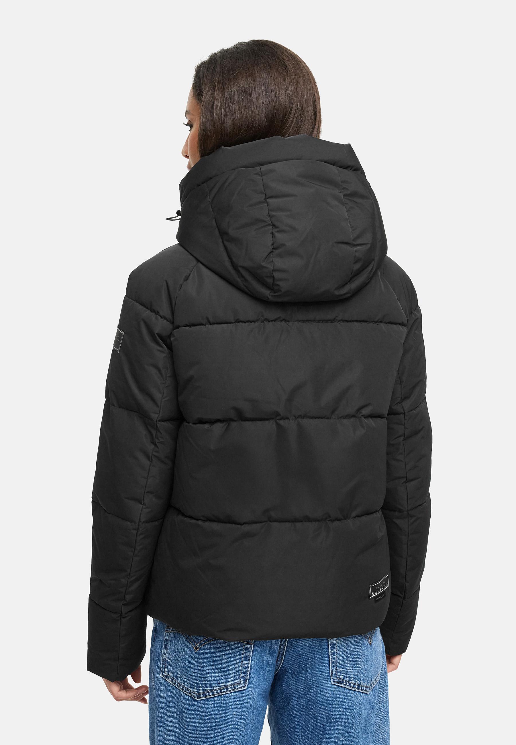 Steppjacke mit abnehmbarer Kapuze "Frostherz XIV" Black
