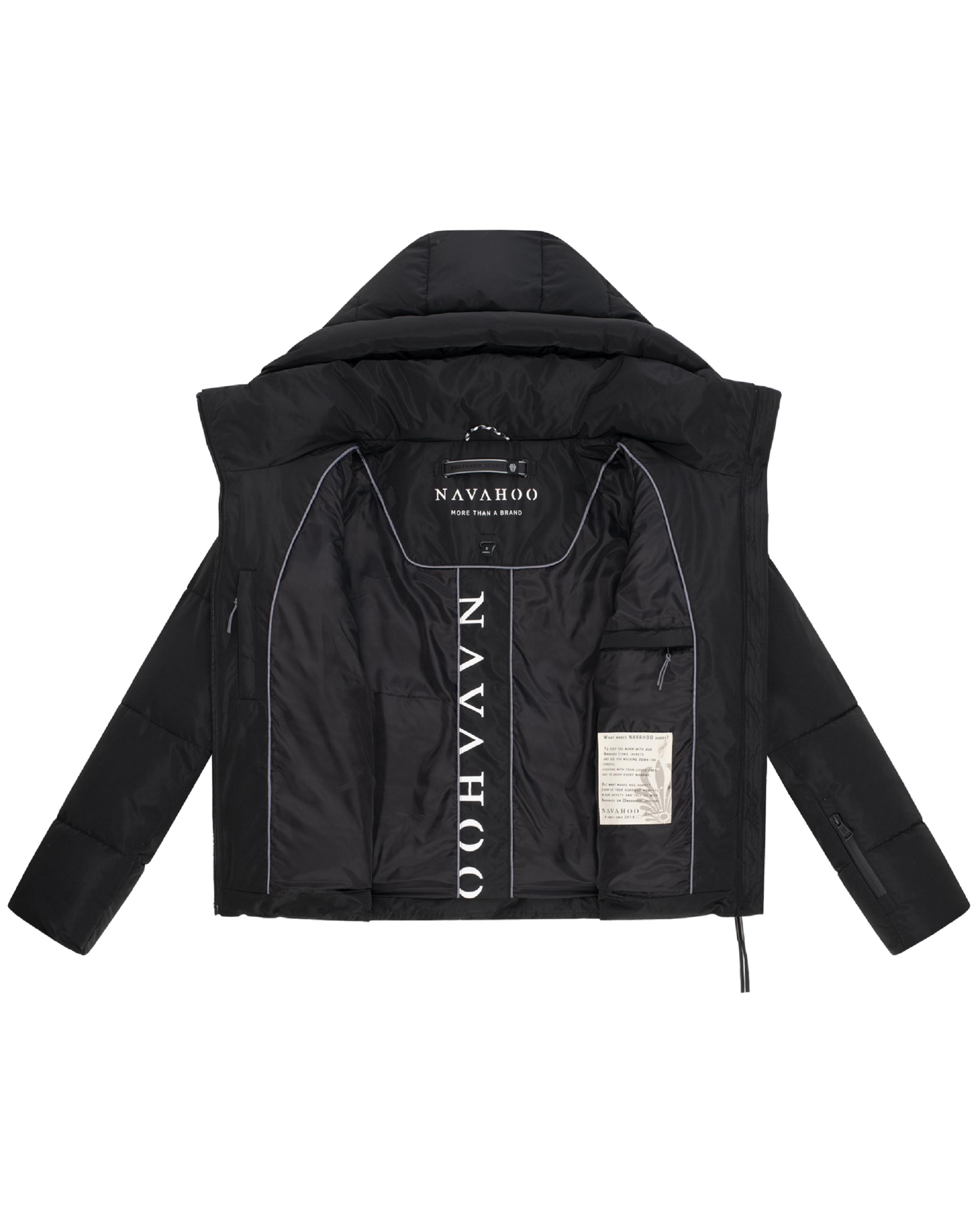 Steppjacke mit abnehmbarer Kapuze "Frostherz XIV" Black