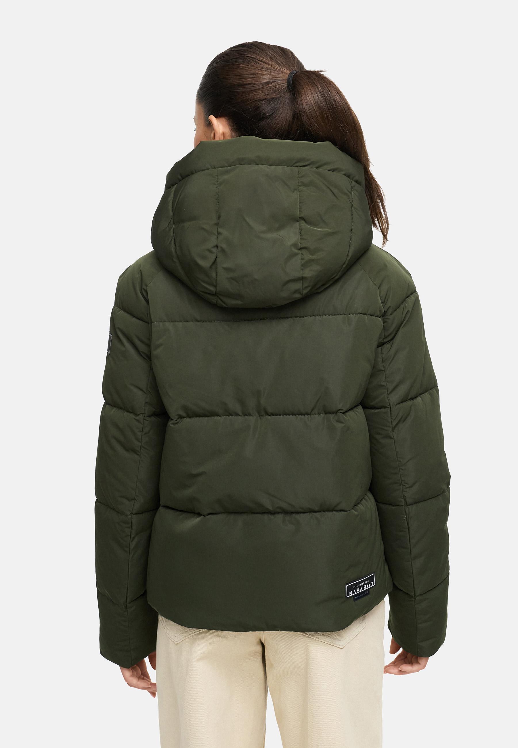 Steppjacke mit abnehmbarer Kapuze "Frostherz XIV" Dark Olive