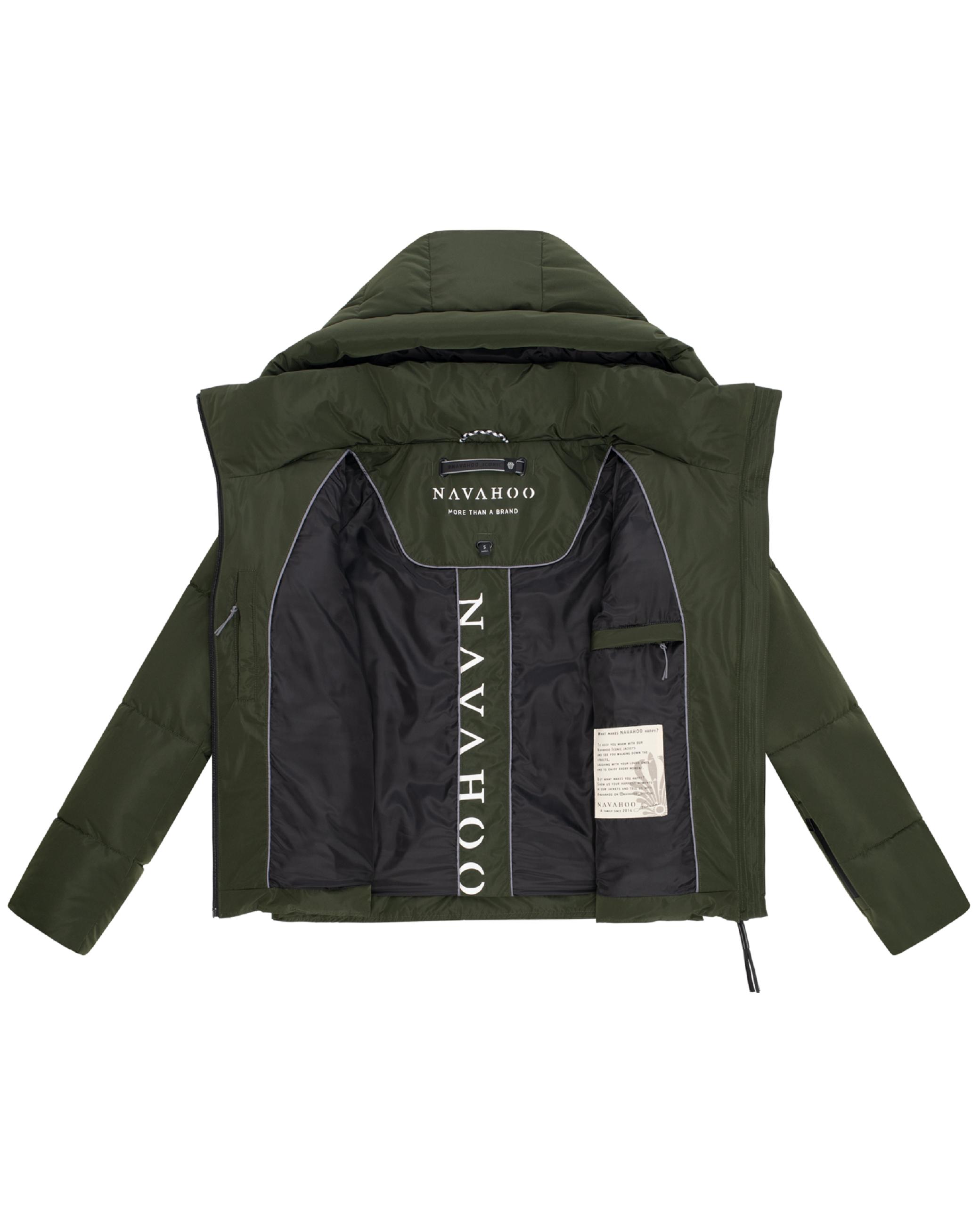 Steppjacke mit abnehmbarer Kapuze "Frostherz XIV" Dark Olive