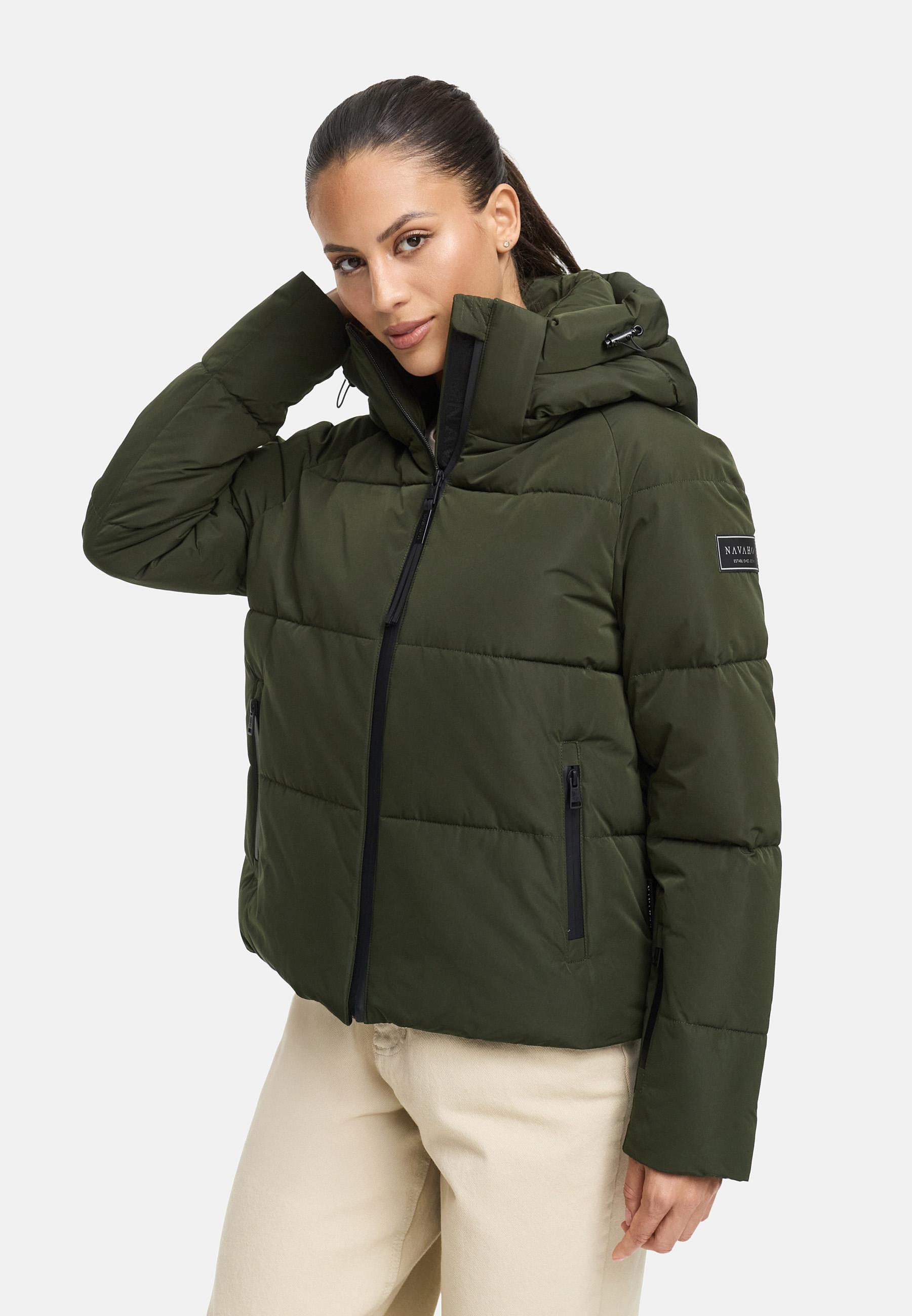 Steppjacke mit abnehmbarer Kapuze "Frostherz XIV" Dark Olive