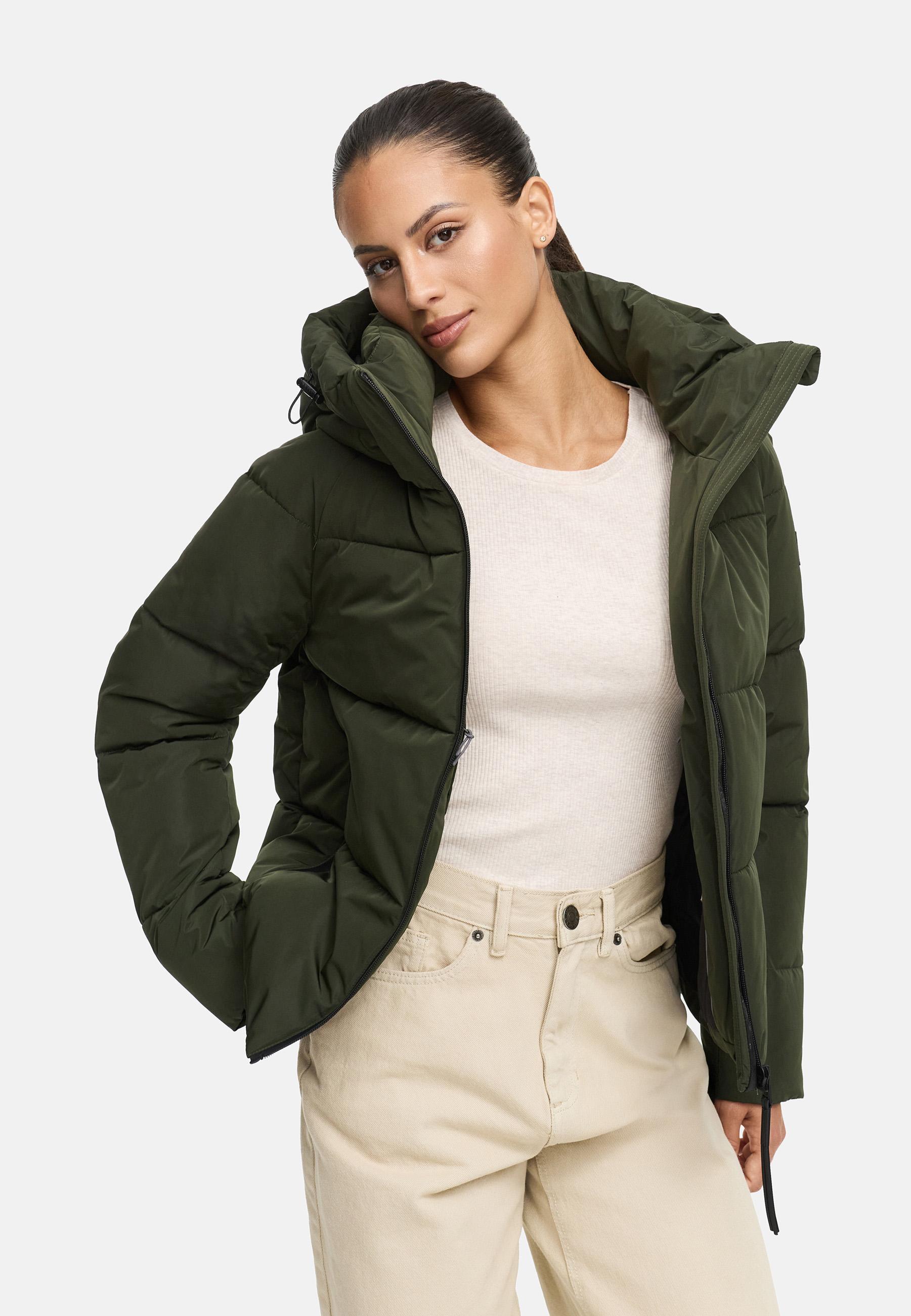 Steppjacke mit abnehmbarer Kapuze "Frostherz XIV" Dark Olive