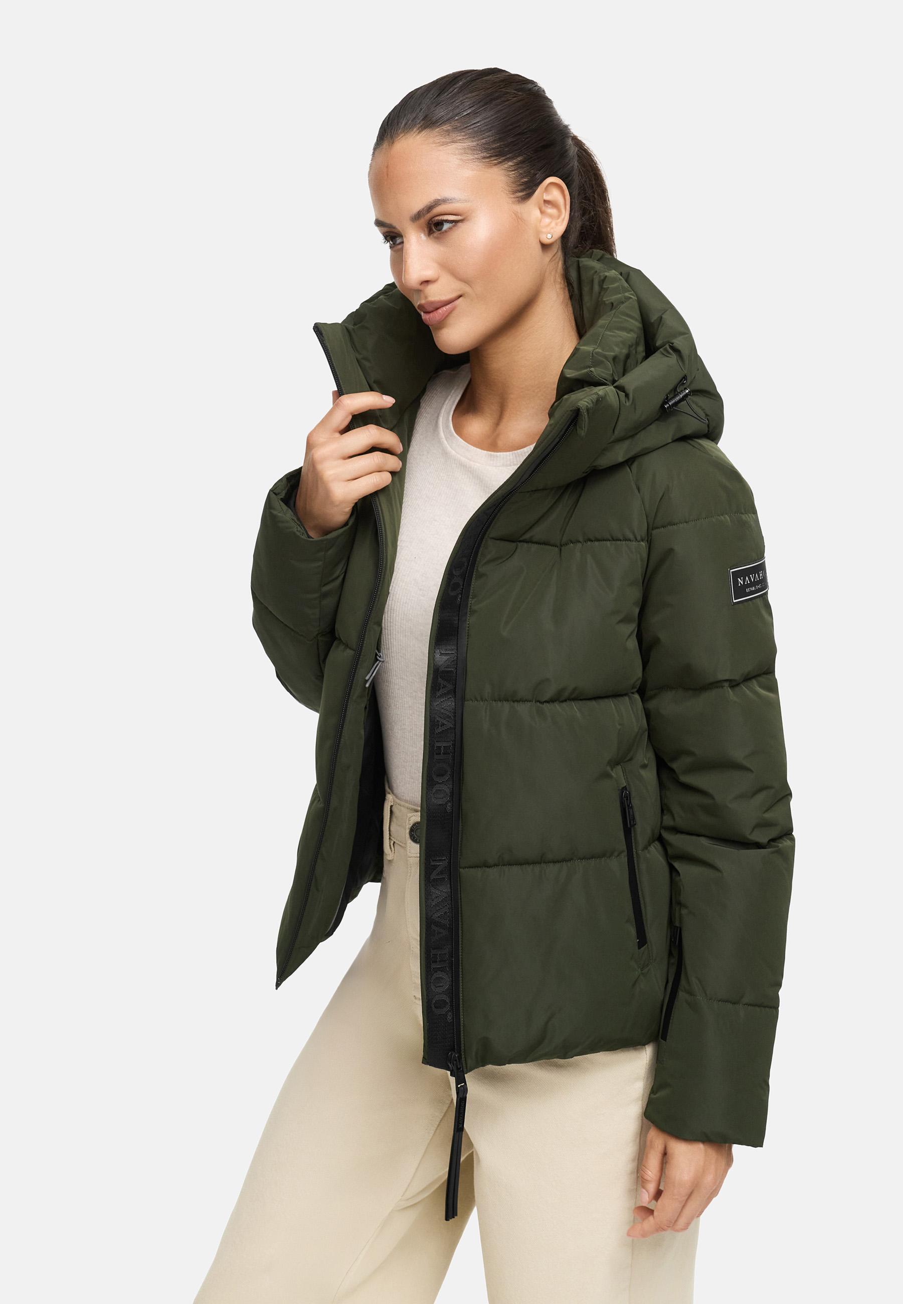 Steppjacke mit abnehmbarer Kapuze "Frostherz XIV" Dark Olive