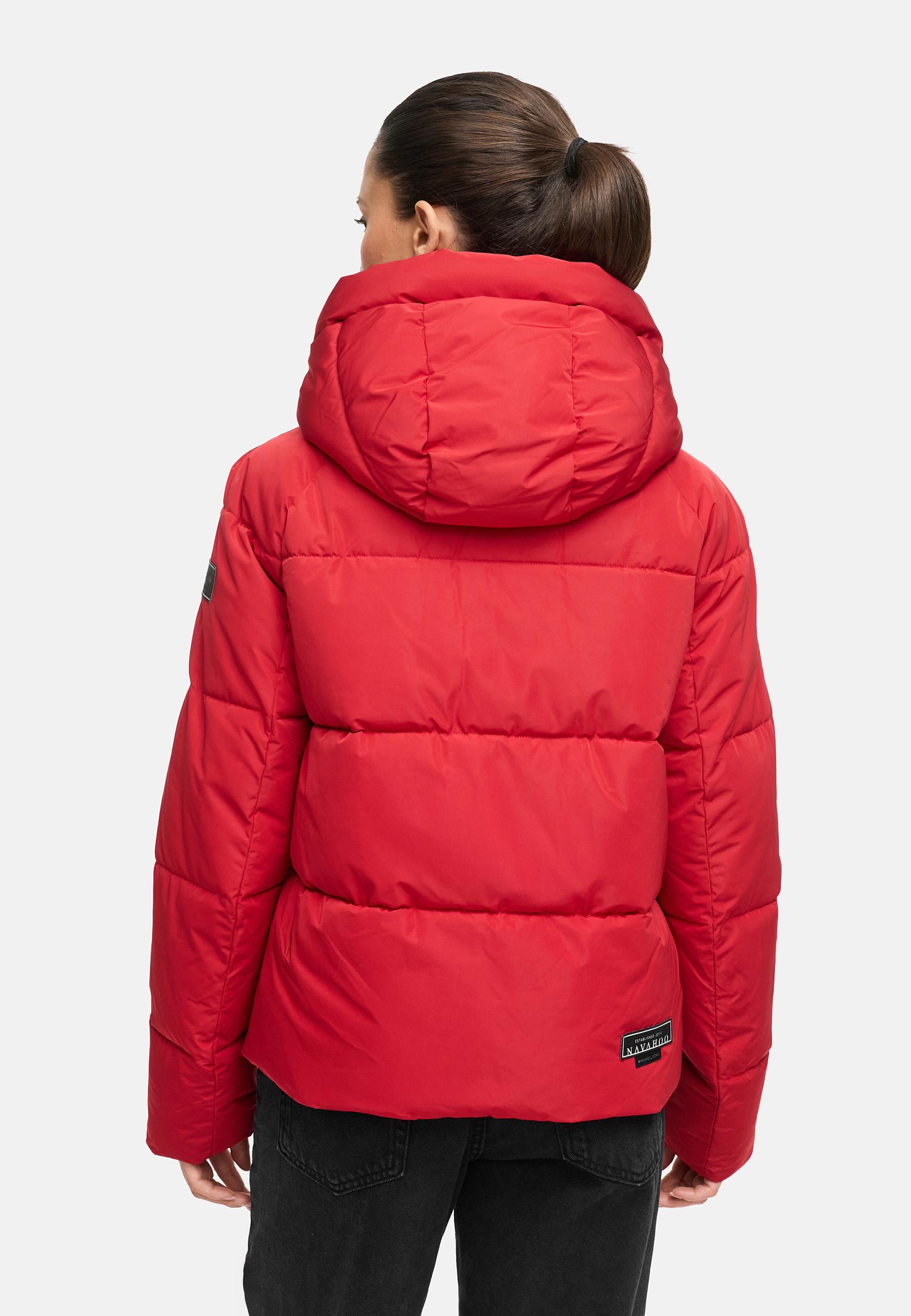 Steppjacke mit abnehmbarer Kapuze "Frostherz XIV" Deep Red
