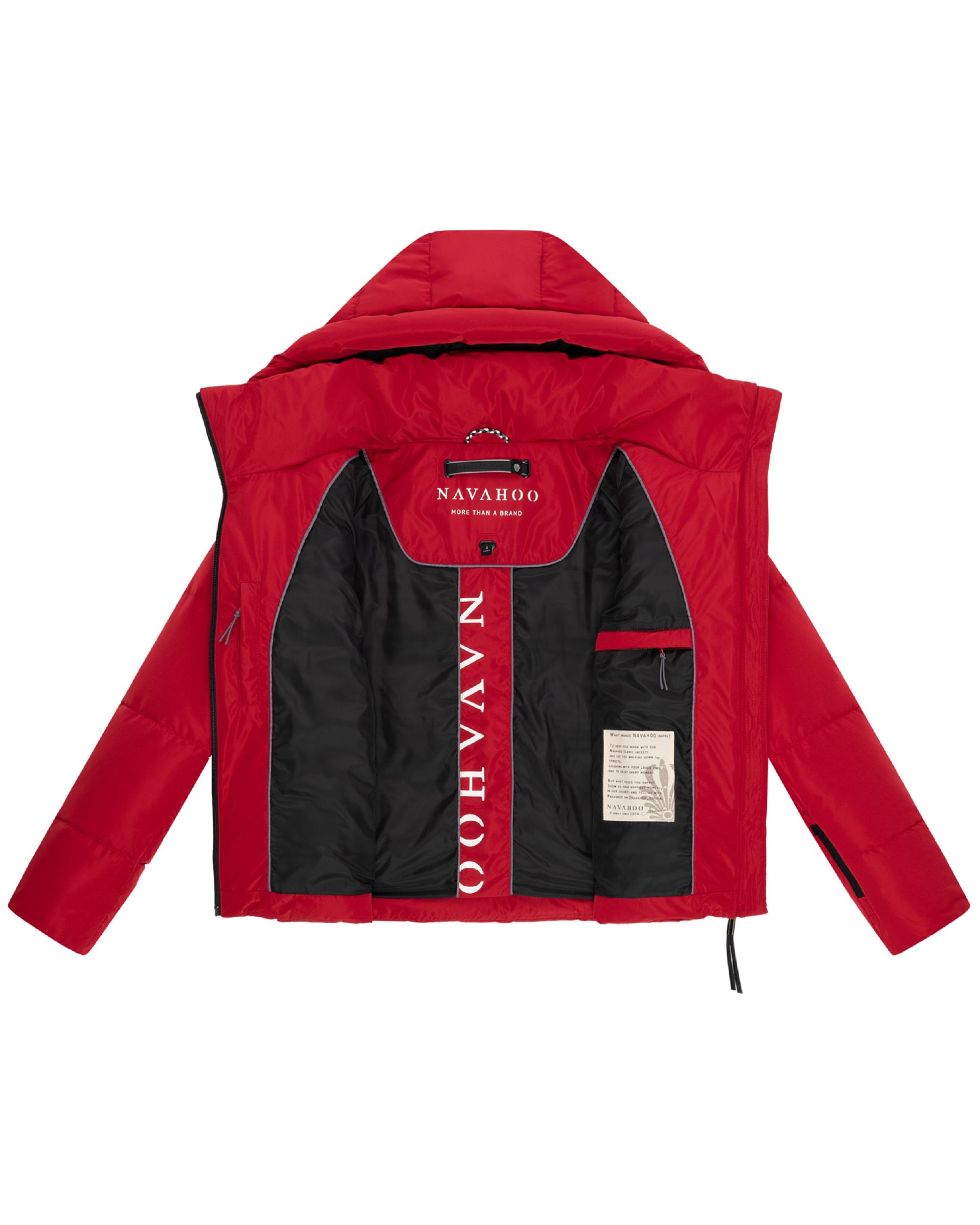Steppjacke mit abnehmbarer Kapuze "Frostherz XIV" Deep Red