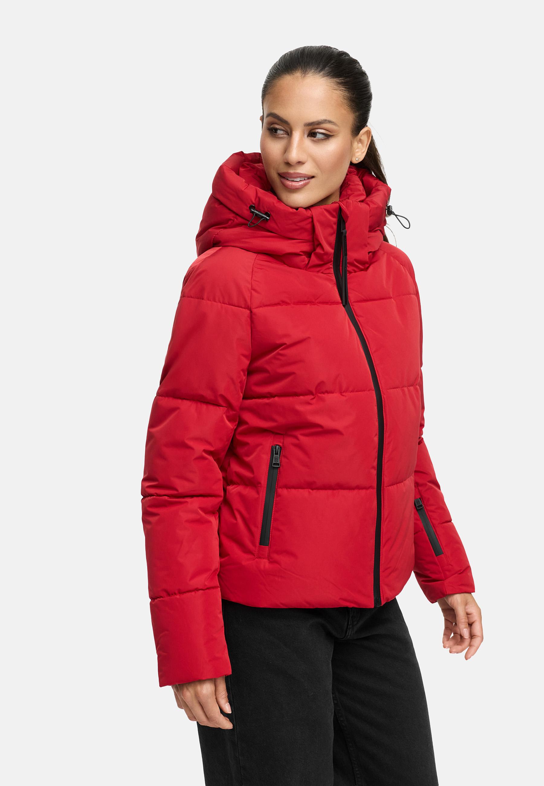 Steppjacke mit abnehmbarer Kapuze "Frostherz XIV" Deep Red