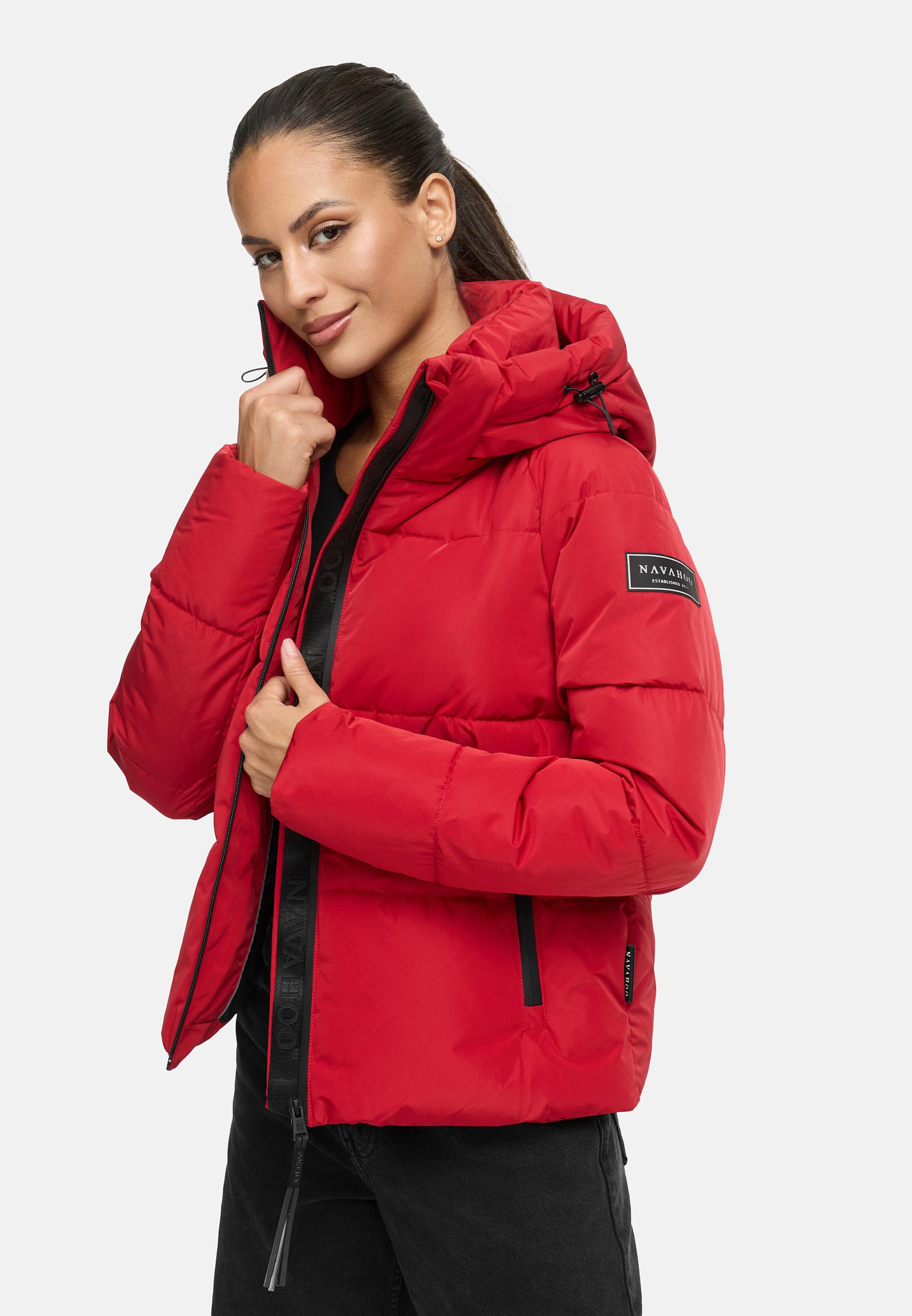 Steppjacke mit abnehmbarer Kapuze "Frostherz XIV" Deep Red