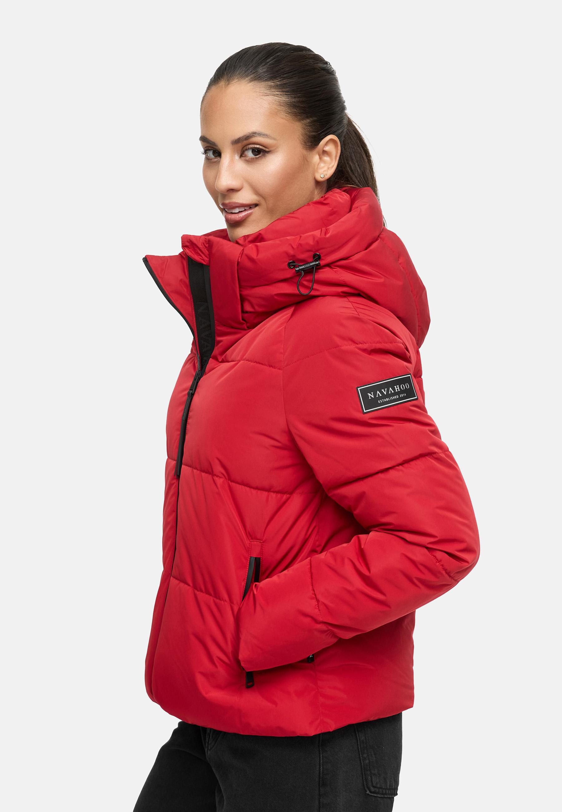 Steppjacke mit abnehmbarer Kapuze "Frostherz XIV" Deep Red
