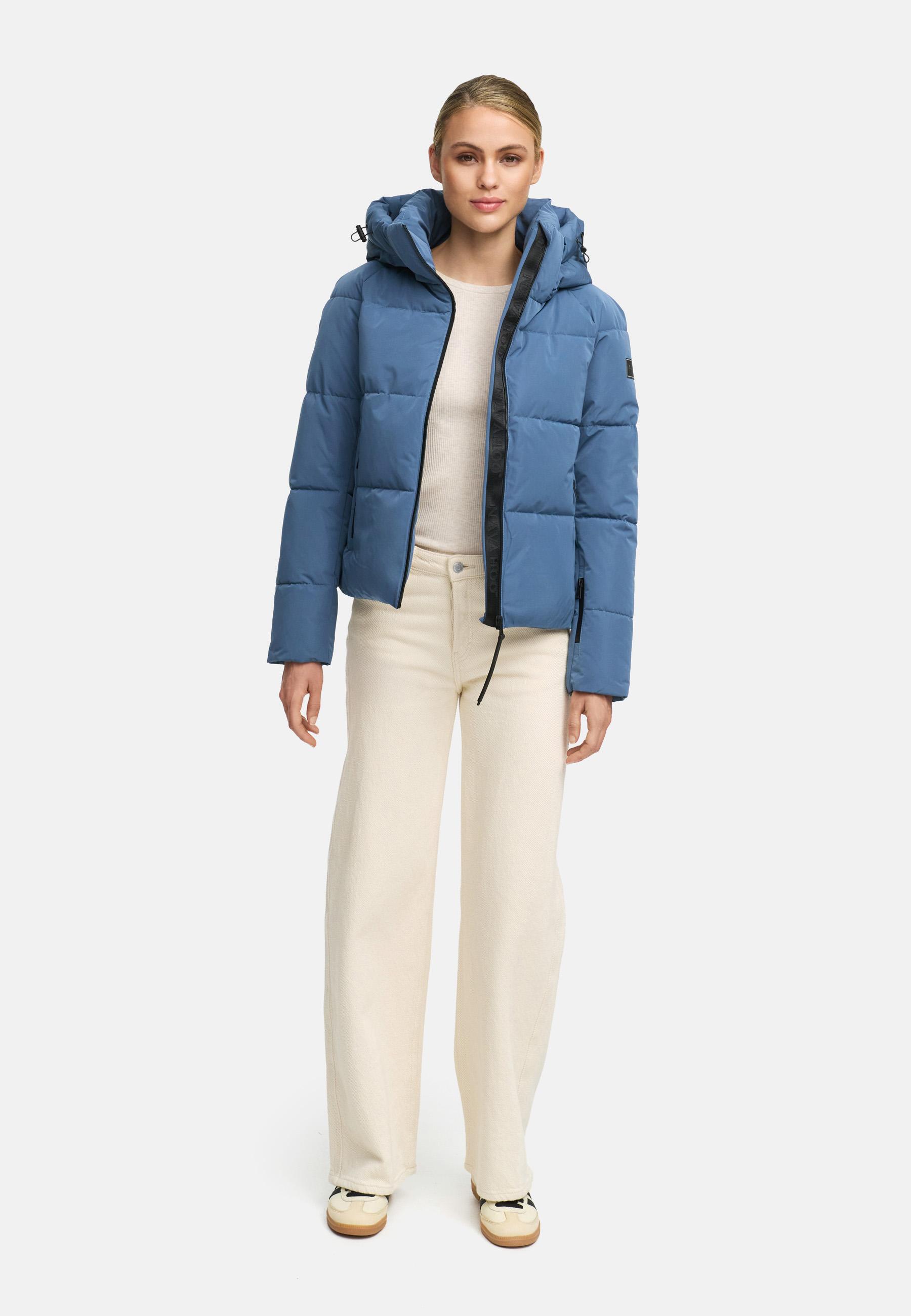 Steppjacke mit abnehmbarer Kapuze "Frostherz XIV" Dusty Blue