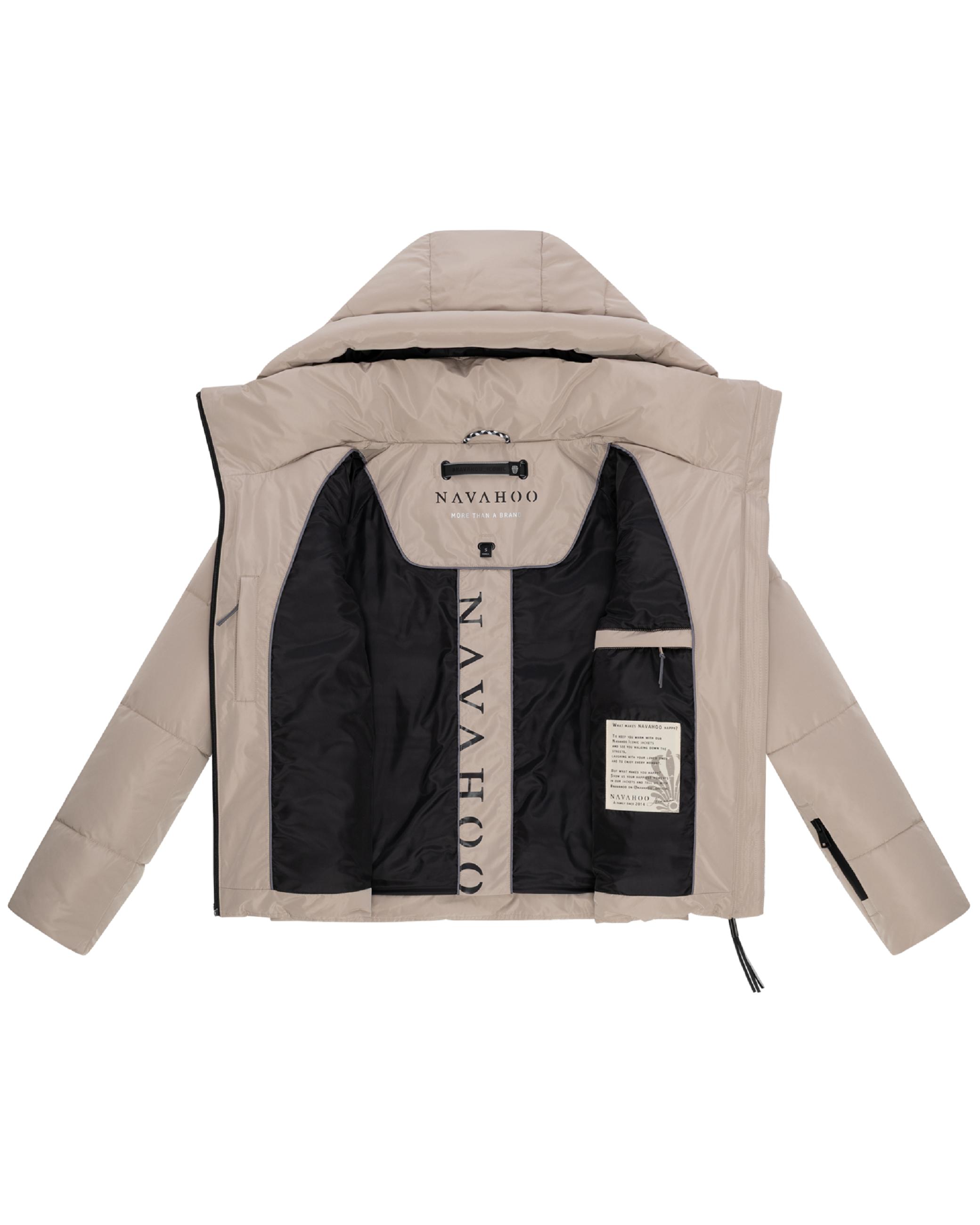Steppjacke mit abnehmbarer Kapuze "Frostherz XIV" Light Taupe