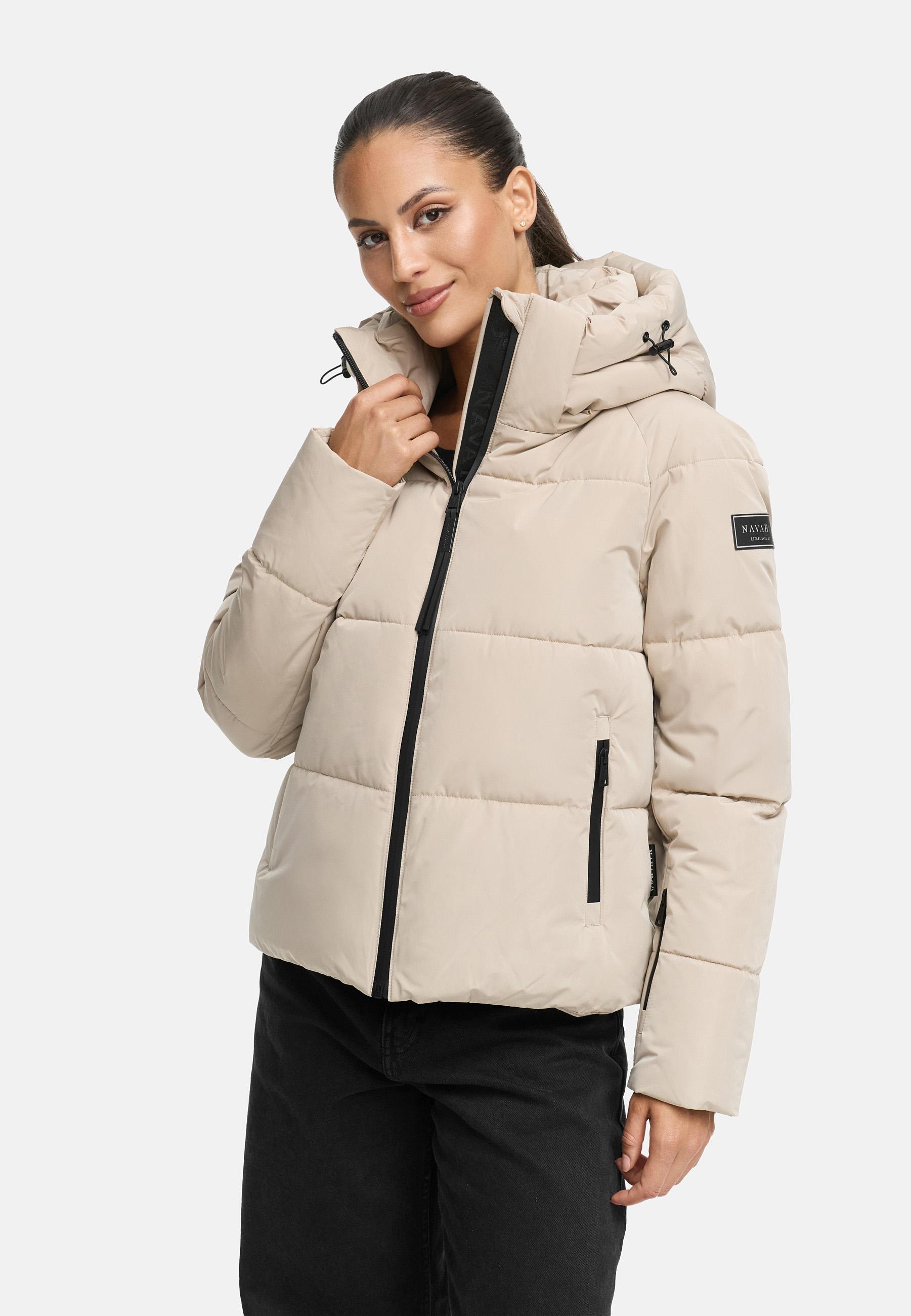 Steppjacke mit abnehmbarer Kapuze "Frostherz XIV" Light Taupe