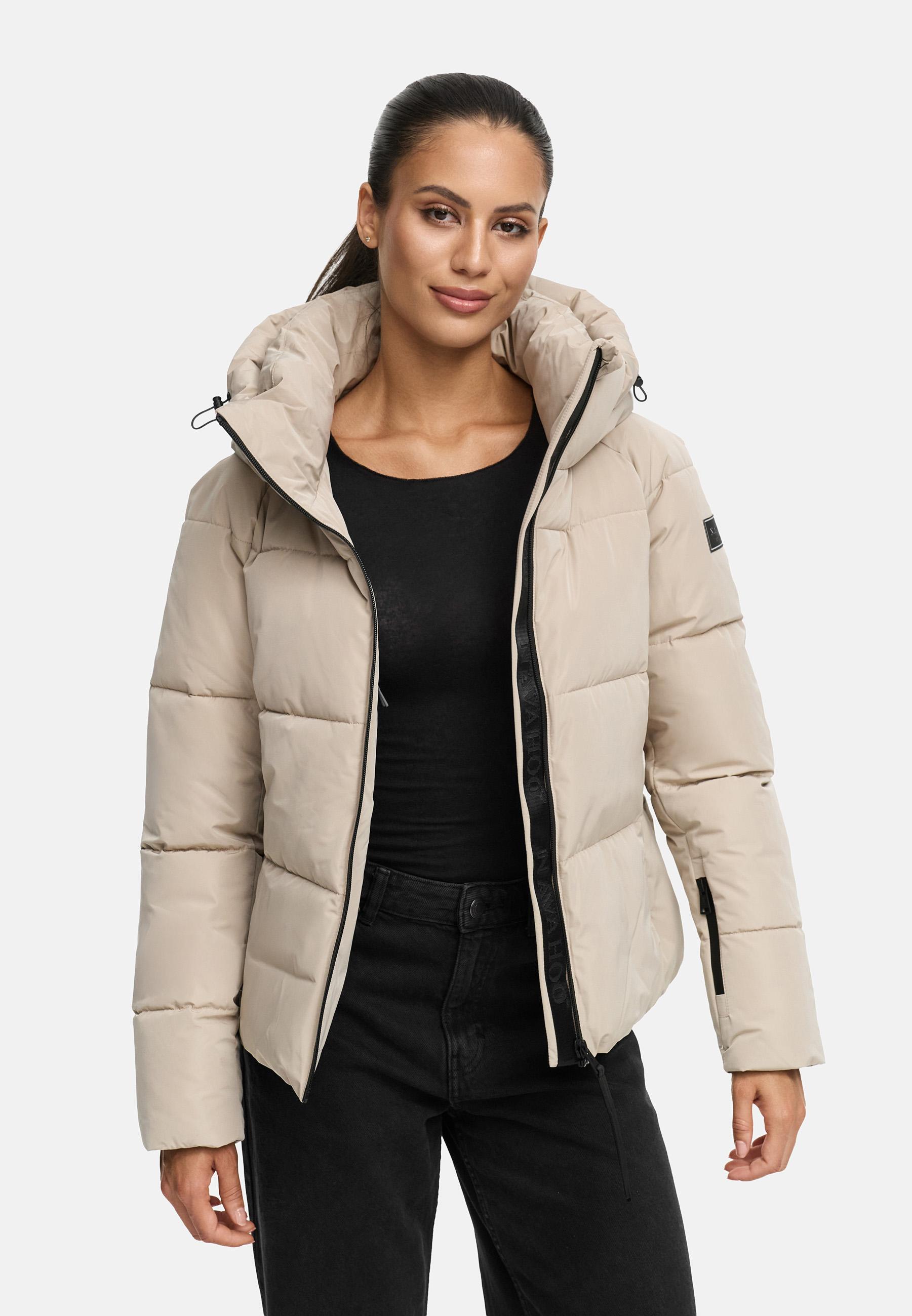 Steppjacke mit abnehmbarer Kapuze "Frostherz XIV" Light Taupe