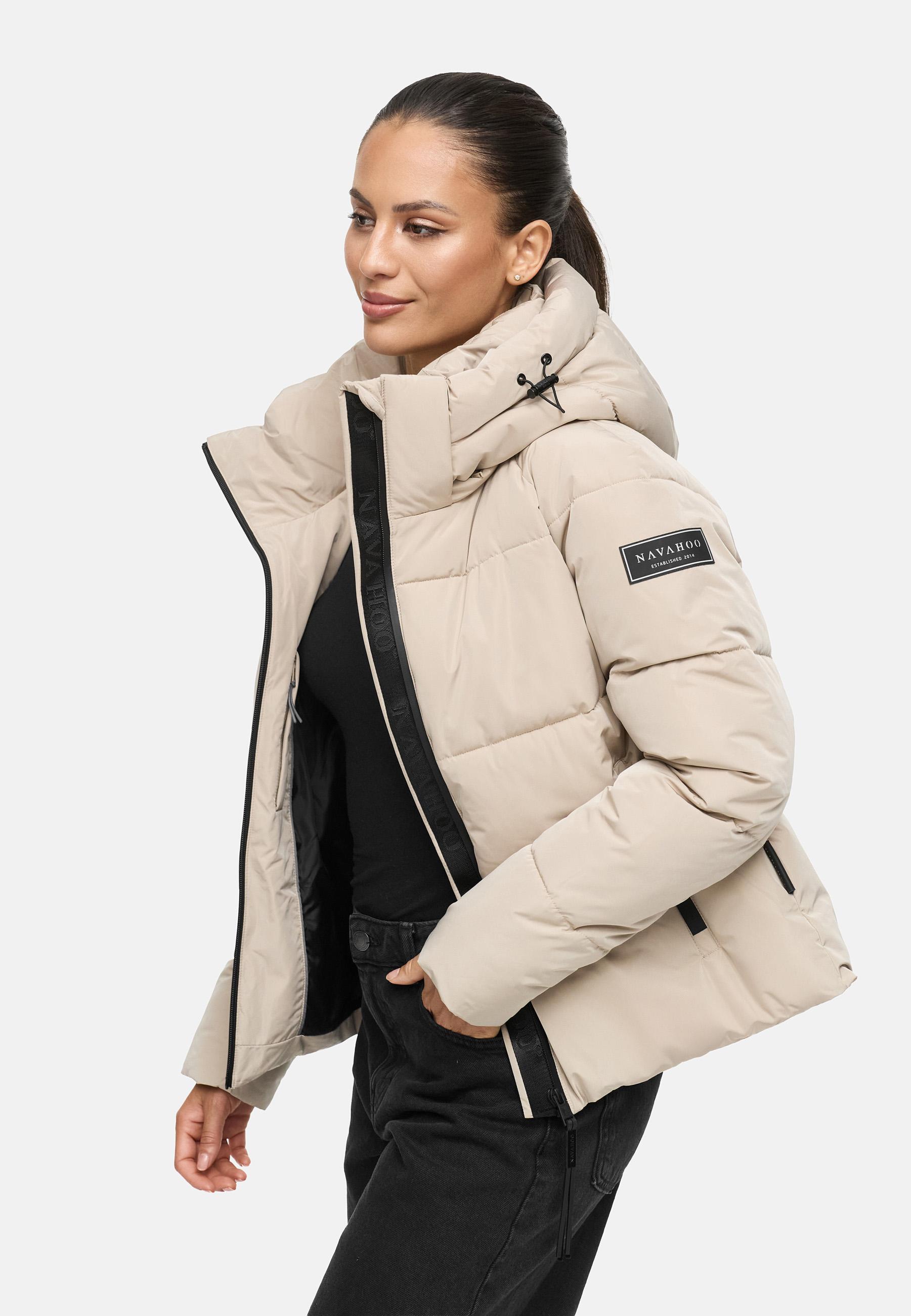 Steppjacke mit abnehmbarer Kapuze "Frostherz XIV" Light Taupe