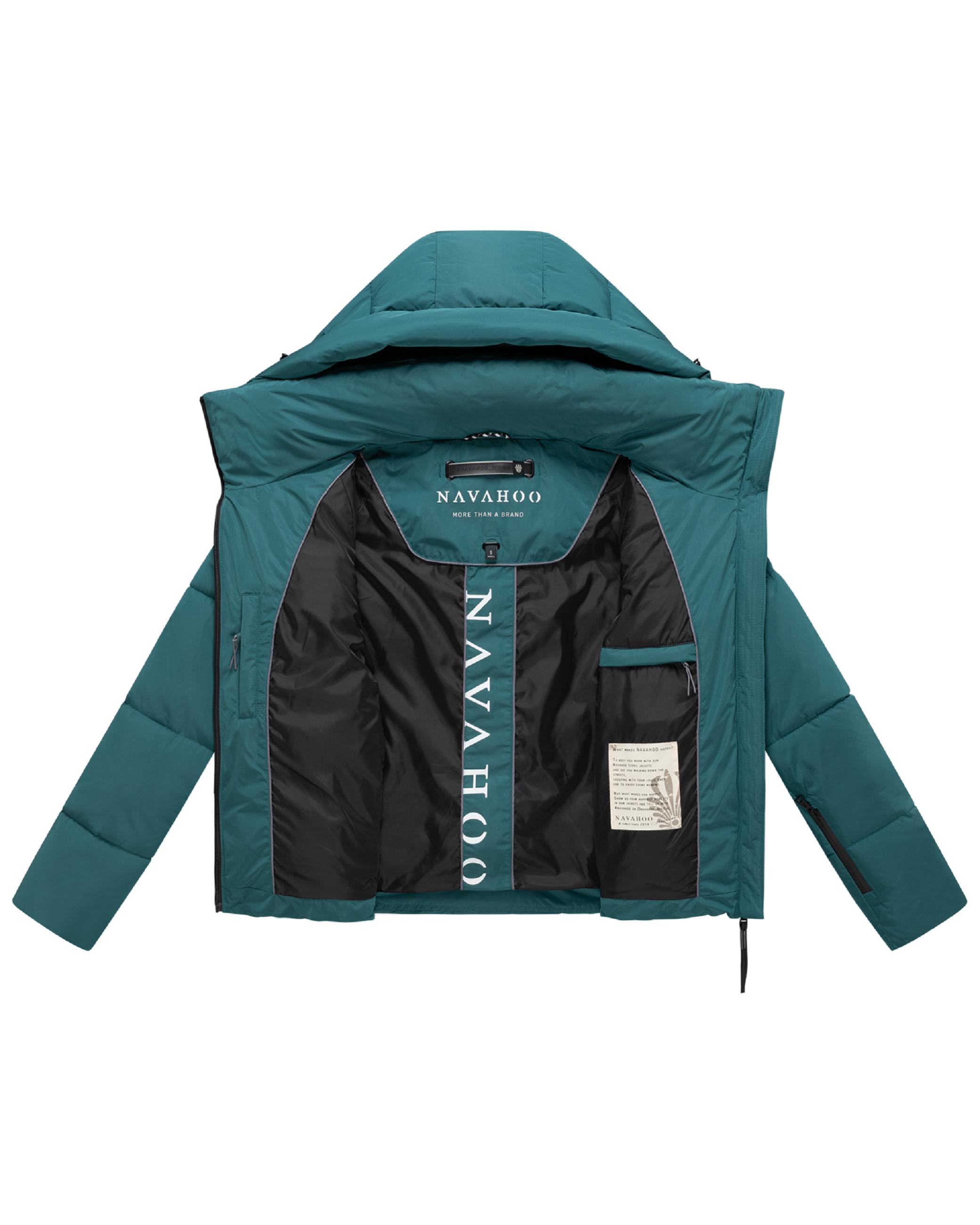 Steppjacke mit abnehmbarer Kapuze "Frostherz XIV" Ocean Green