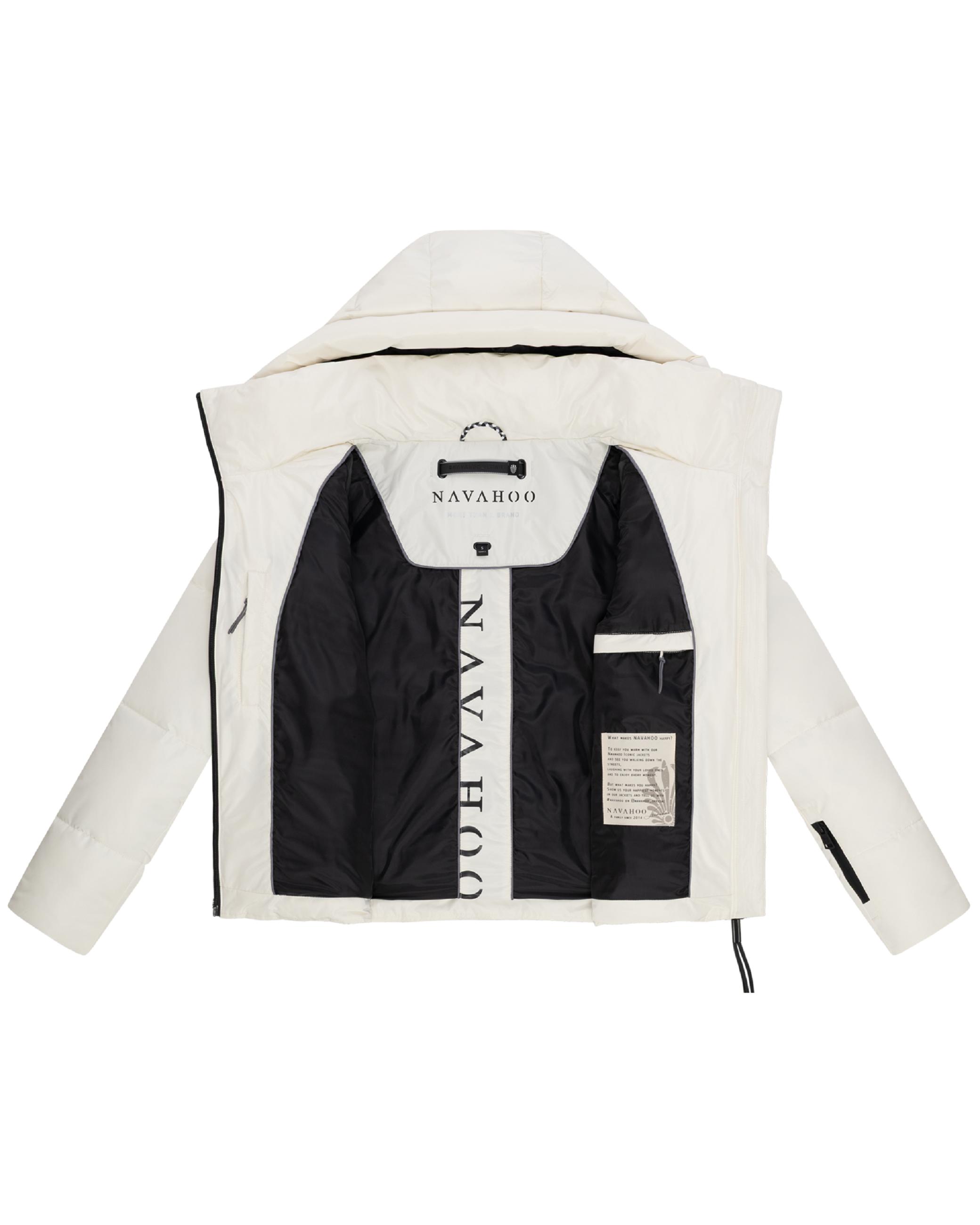 Steppjacke mit abnehmbarer Kapuze "Frostherz XIV" Offwhite