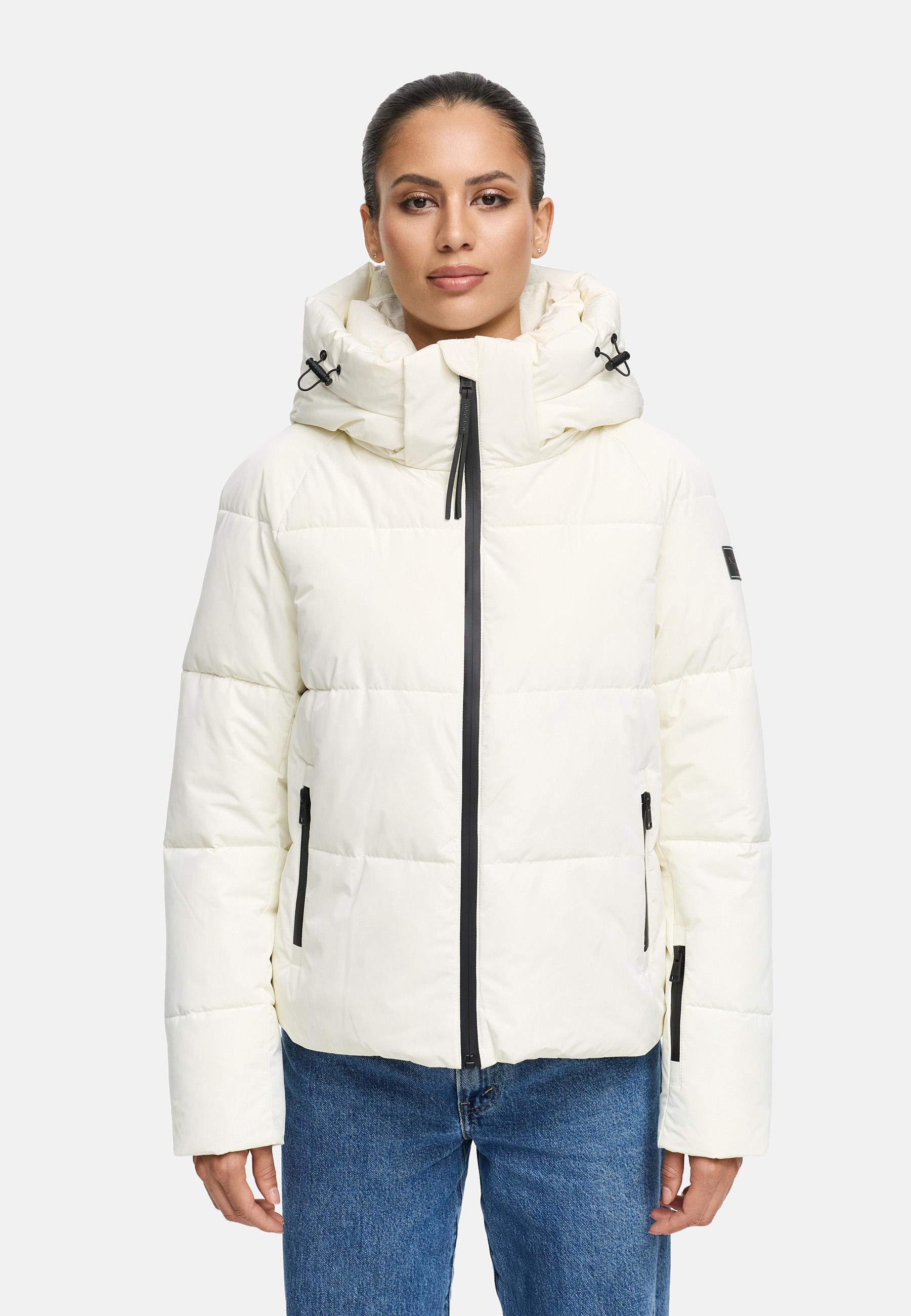 Steppjacke mit abnehmbarer Kapuze "Frostherz XIV" Offwhite