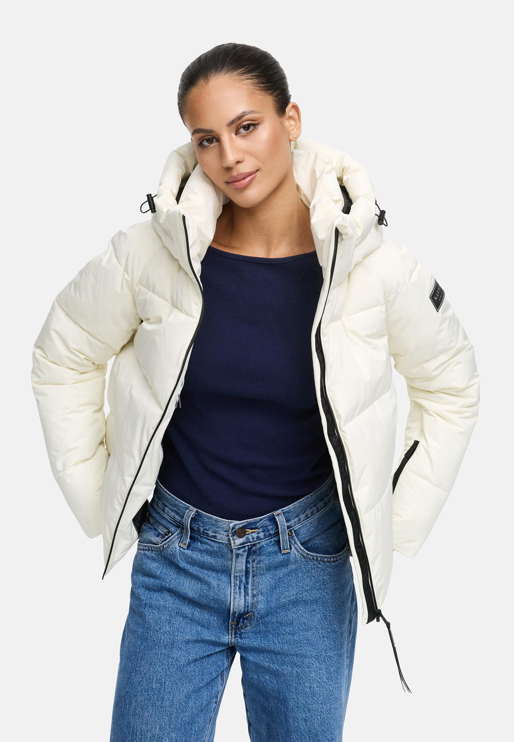 Steppjacke mit abnehmbarer Kapuze "Frostherz XIV" Offwhite