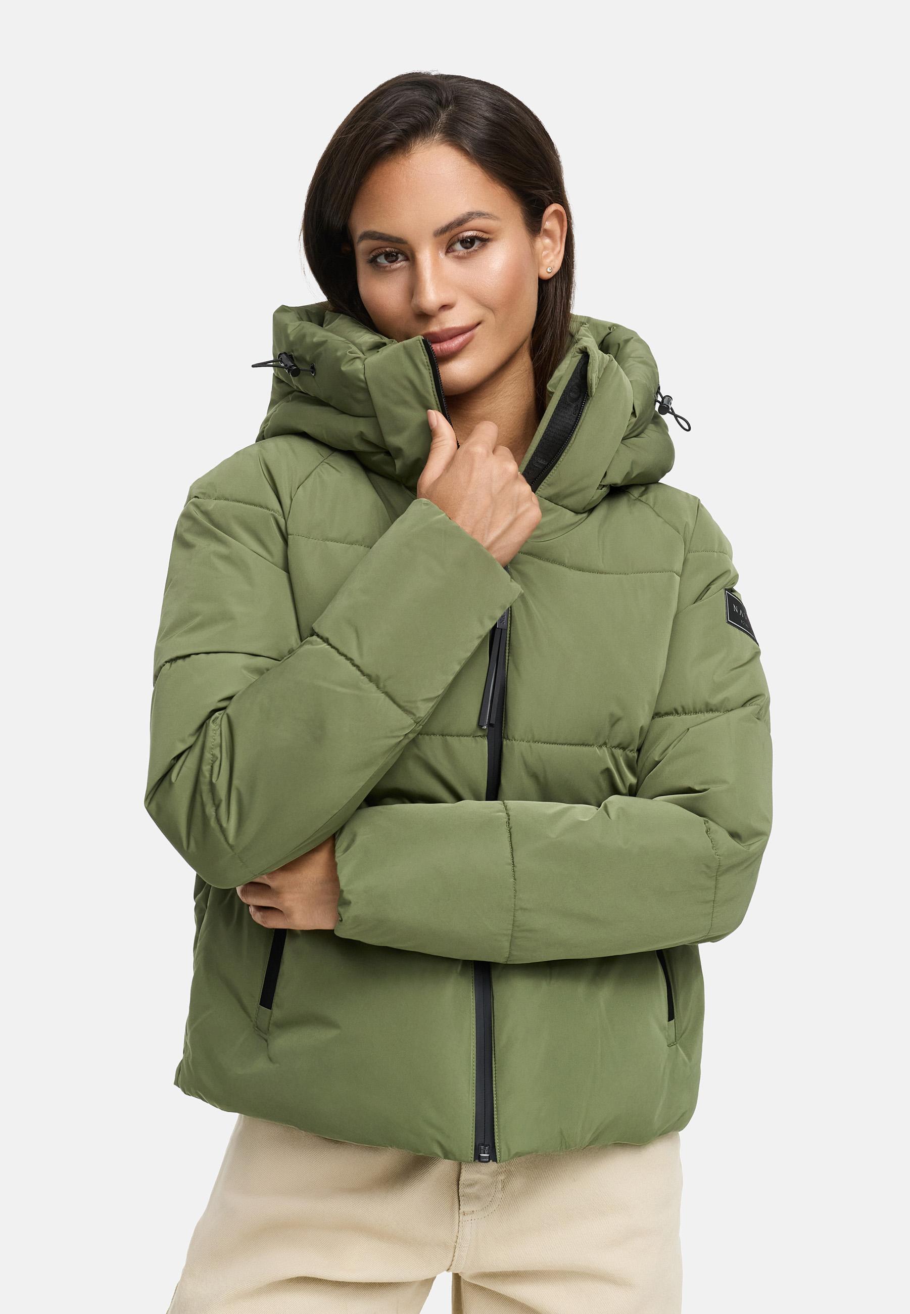 Steppjacke mit abnehmbarer Kapuze "Frostherz XIV" Olive Leaf