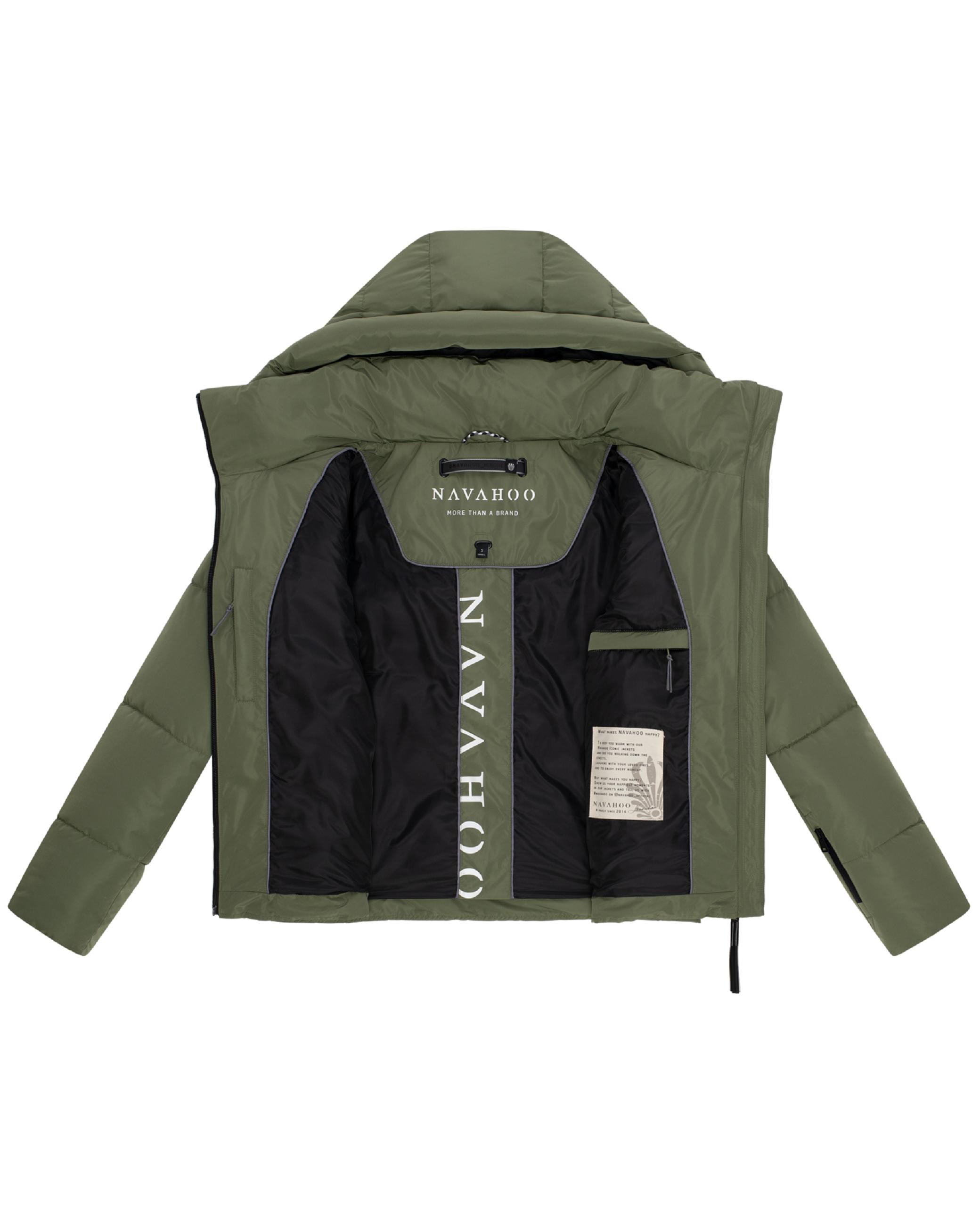 Steppjacke mit abnehmbarer Kapuze "Frostherz XIV" Olive Leaf