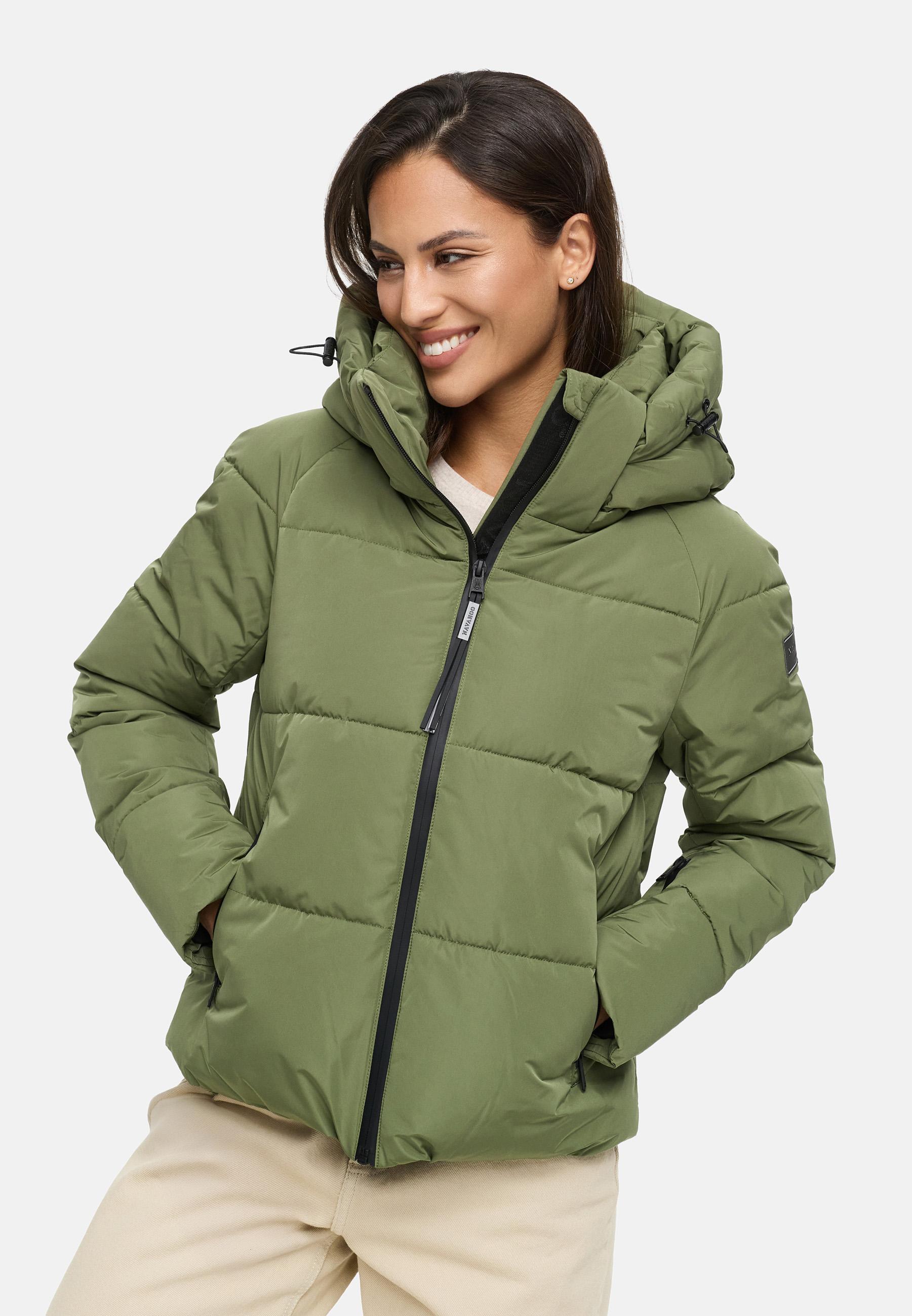 Steppjacke mit abnehmbarer Kapuze "Frostherz XIV" Olive Leaf