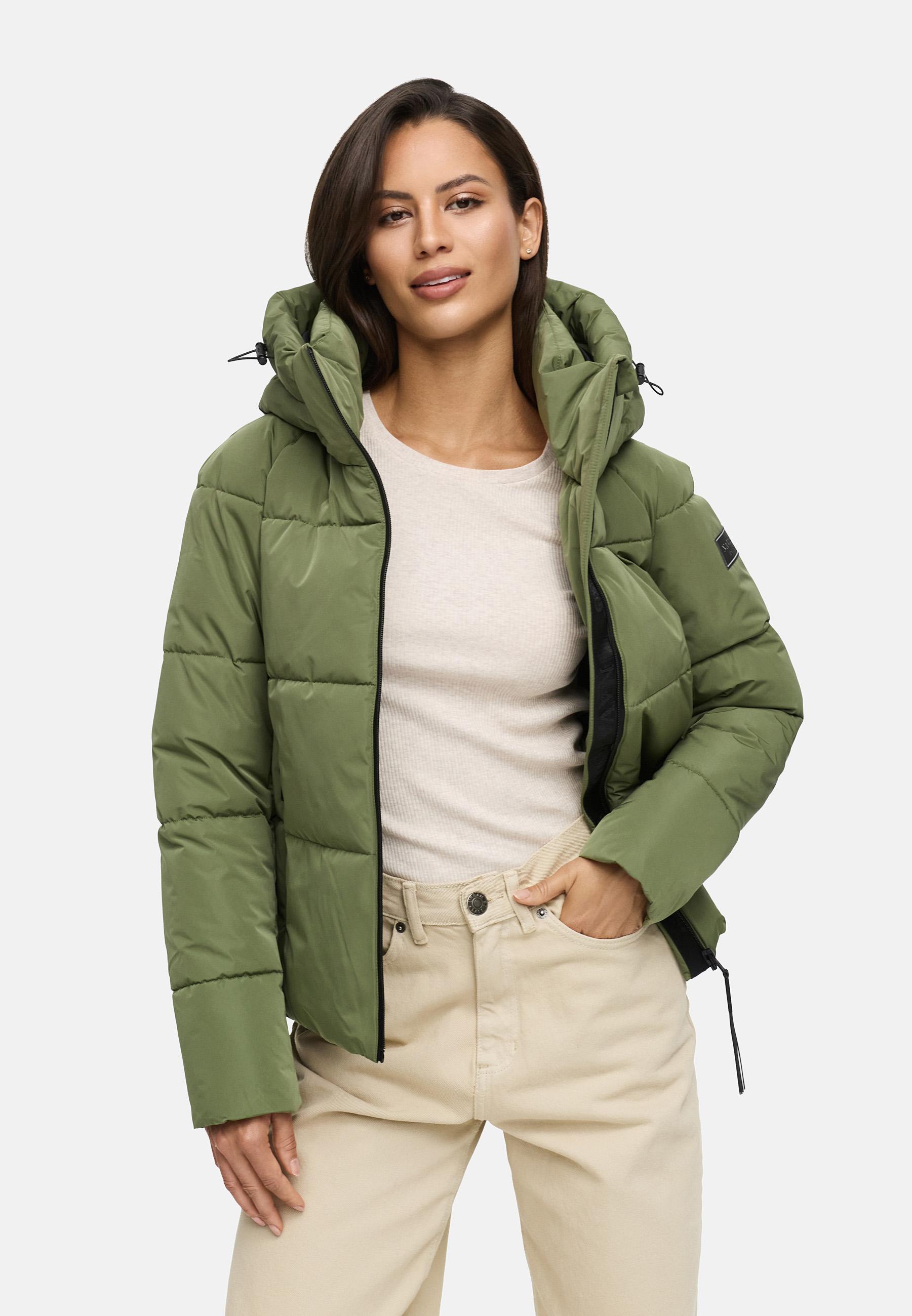 Steppjacke mit abnehmbarer Kapuze "Frostherz XIV" Olive Leaf