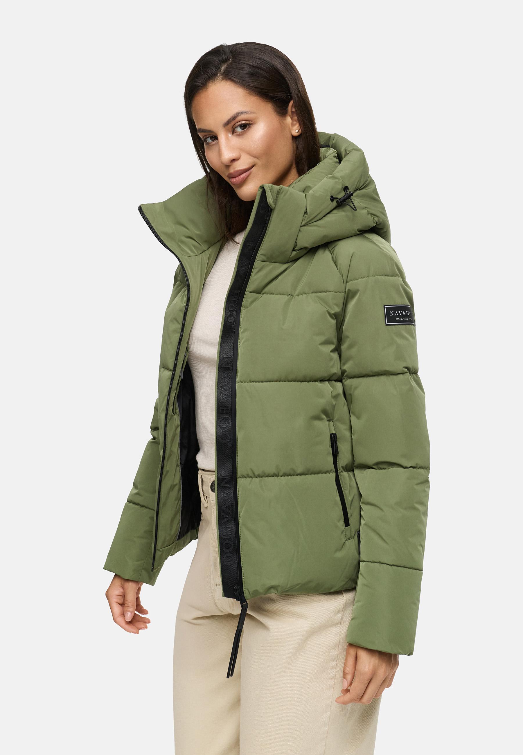 Steppjacke mit abnehmbarer Kapuze "Frostherz XIV" Olive Leaf