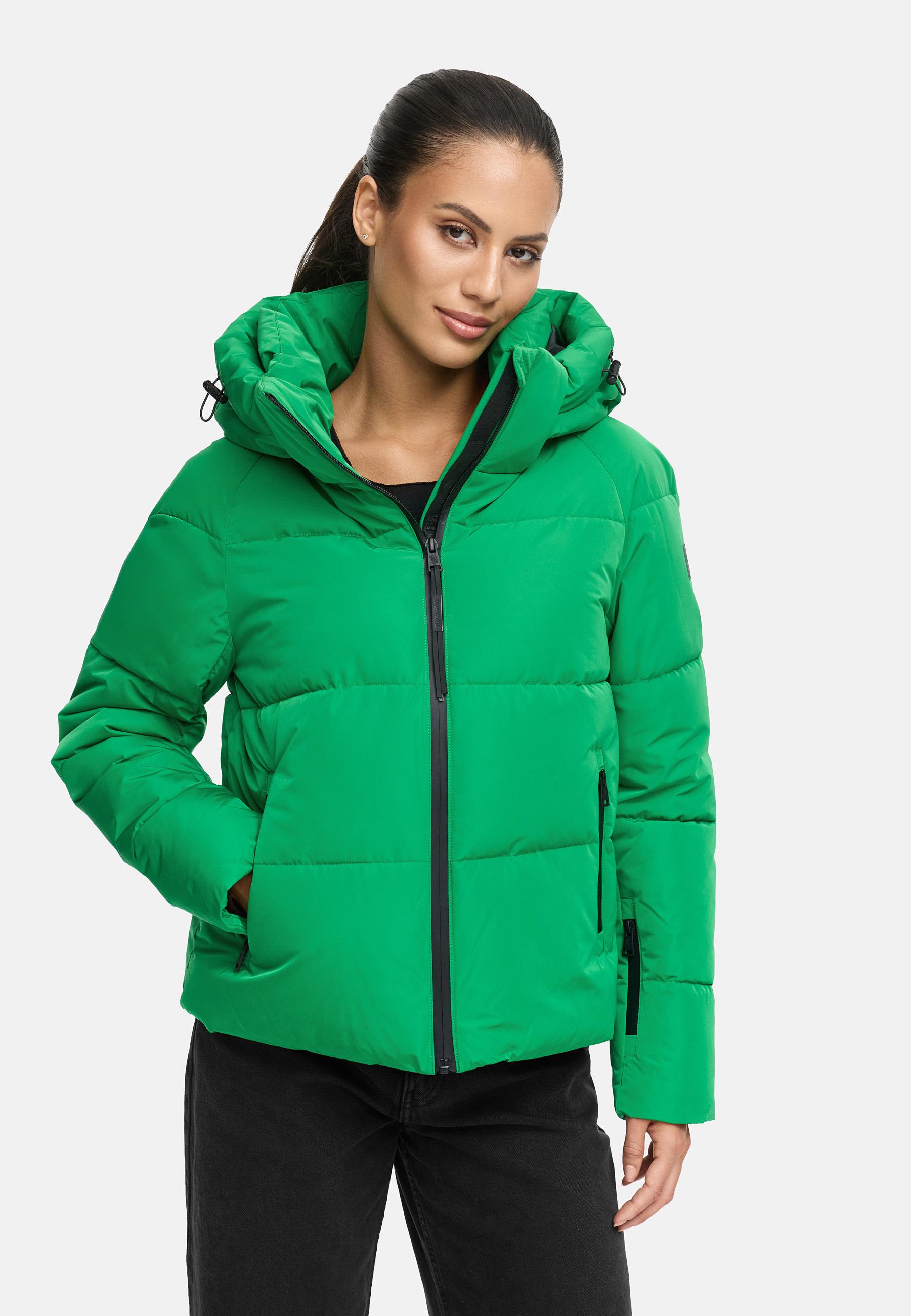 Steppjacke mit abnehmbarer Kapuze "Frostherz XIV" Smaragd Green
